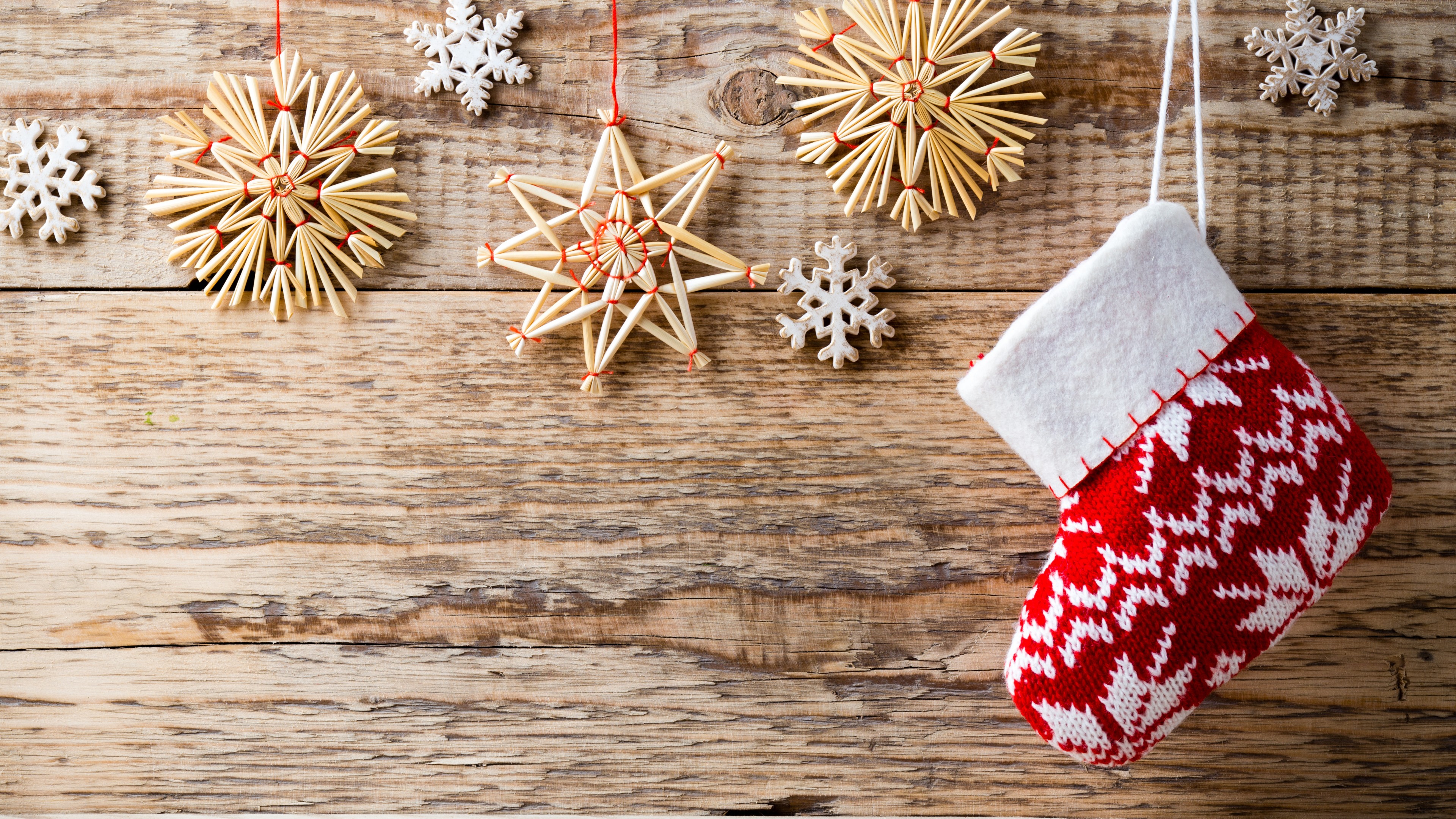 Christmas, New Year, decorations, 4K, HD Wallpaper