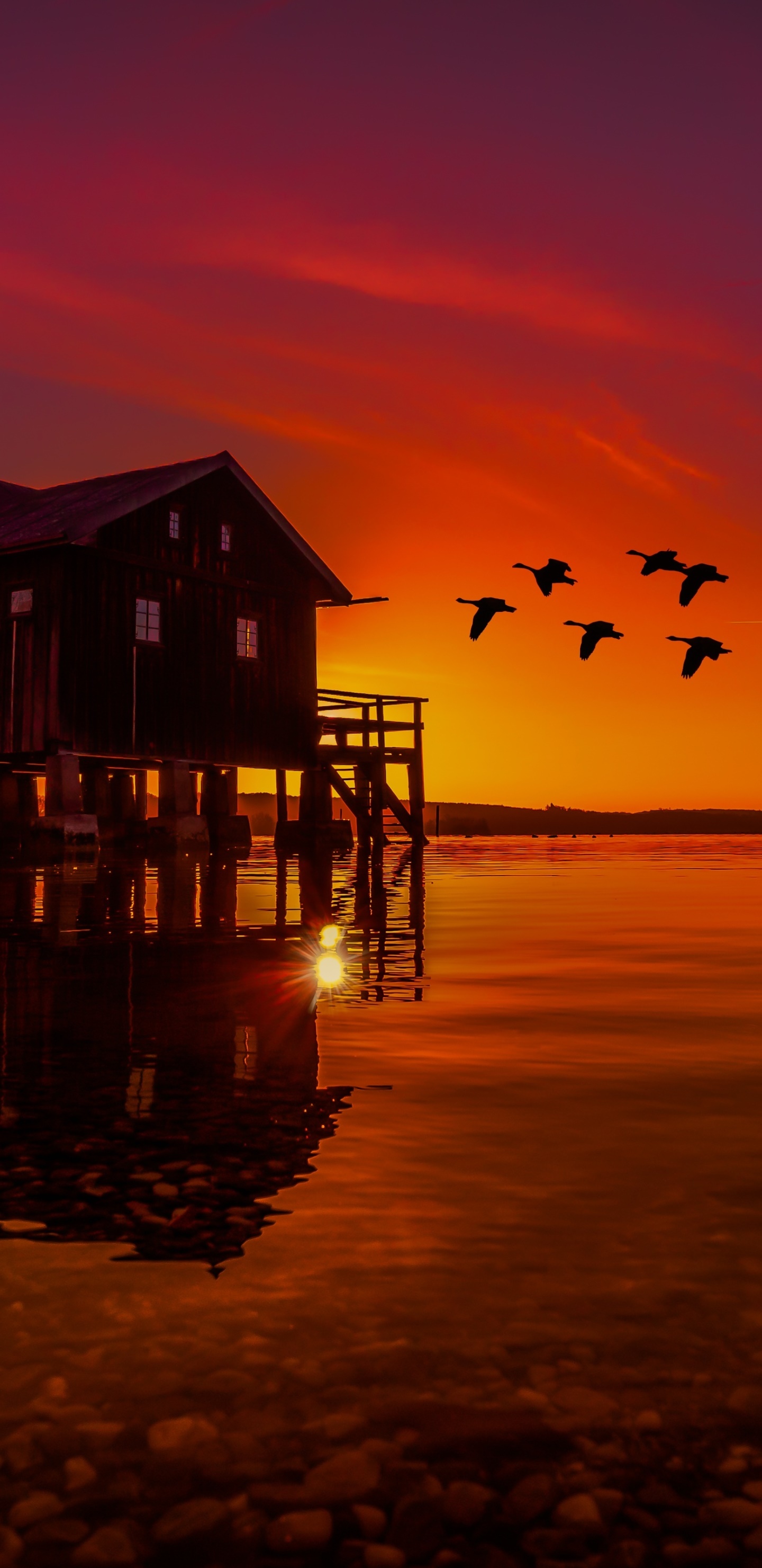 Photography Sunset, Boat House, 1440x2960, Phone HD Wallpaper