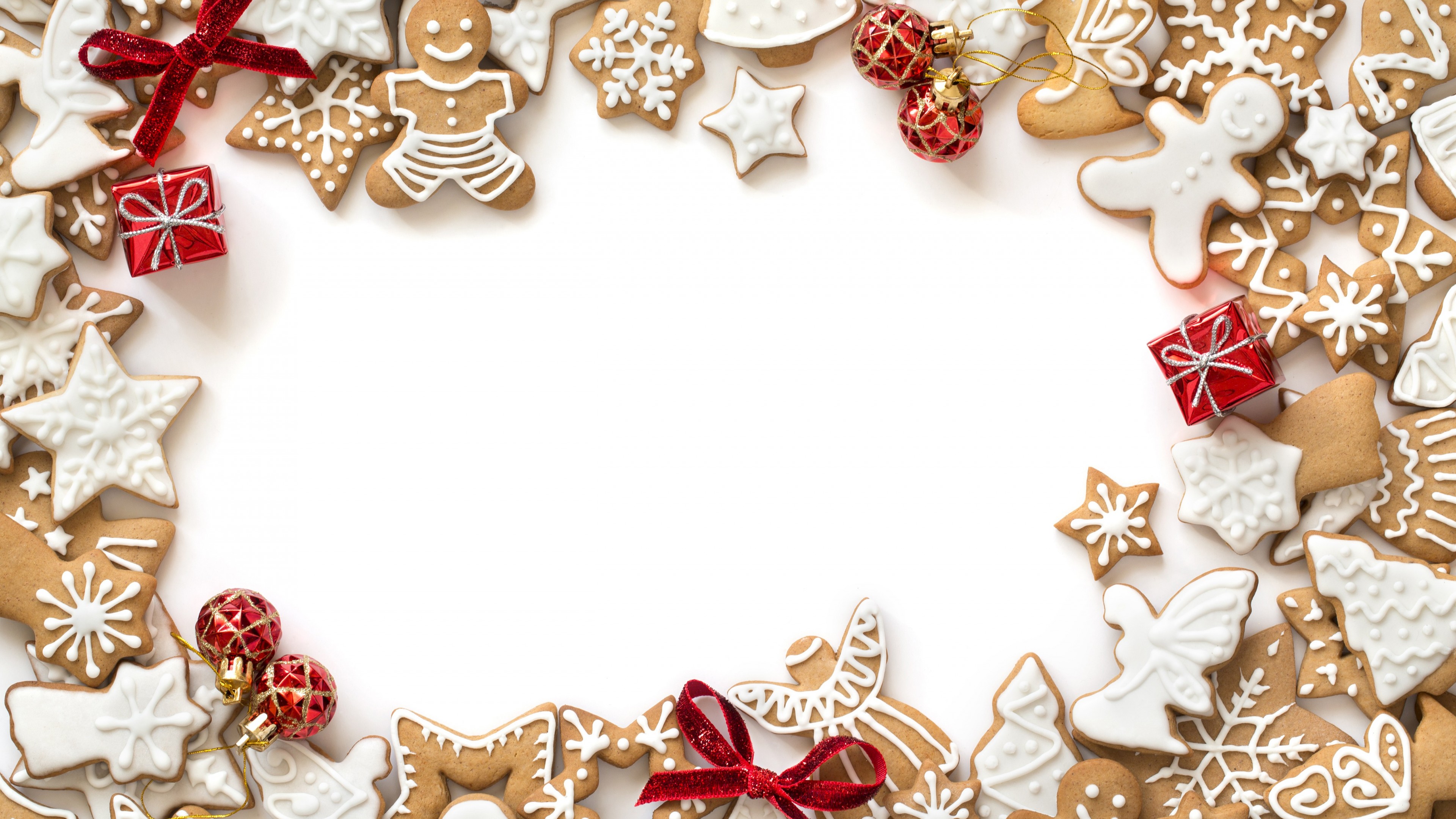 Christmas, New Year, cake, 4K, HD Wallpaper