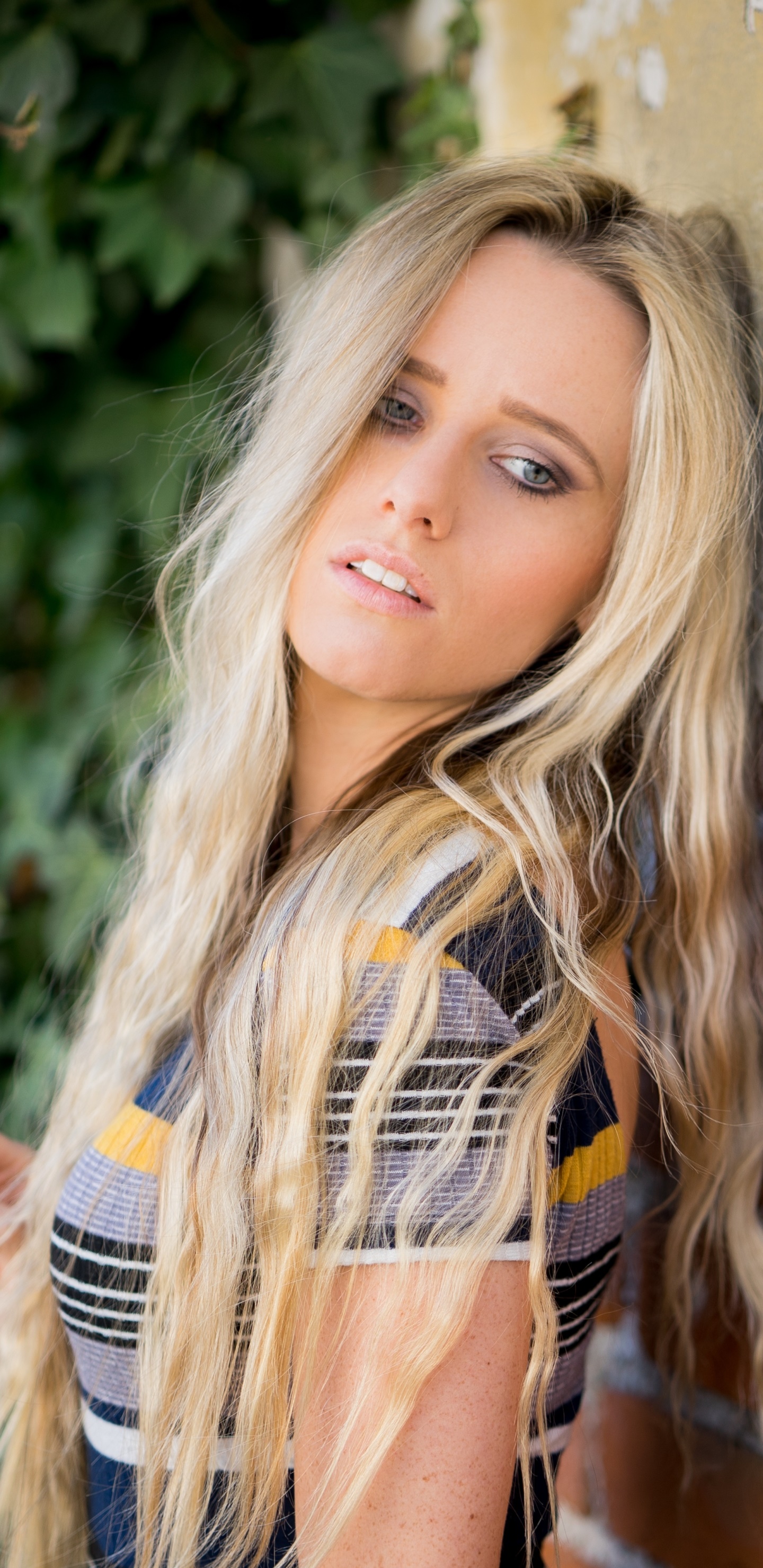 Women Model, Blue Eyes, Long Hair, Blonde, 1440x2960, Phone HD Wallpaper