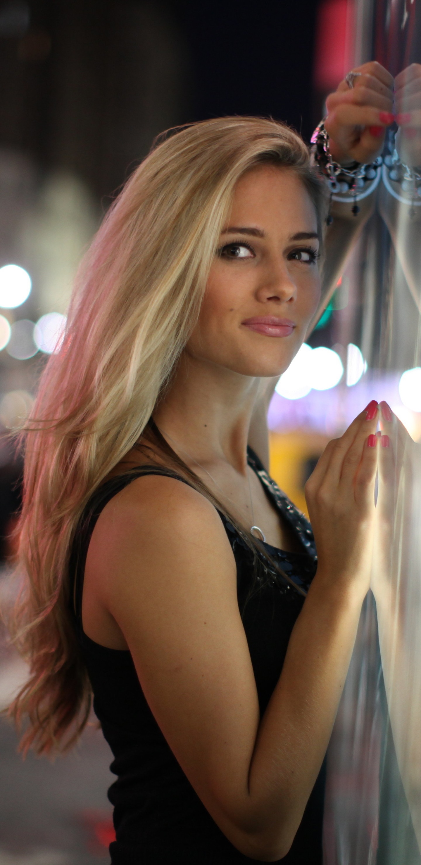 Women Model, Reflection, Blonde, 1440x2960, Phone HD Wallpaper