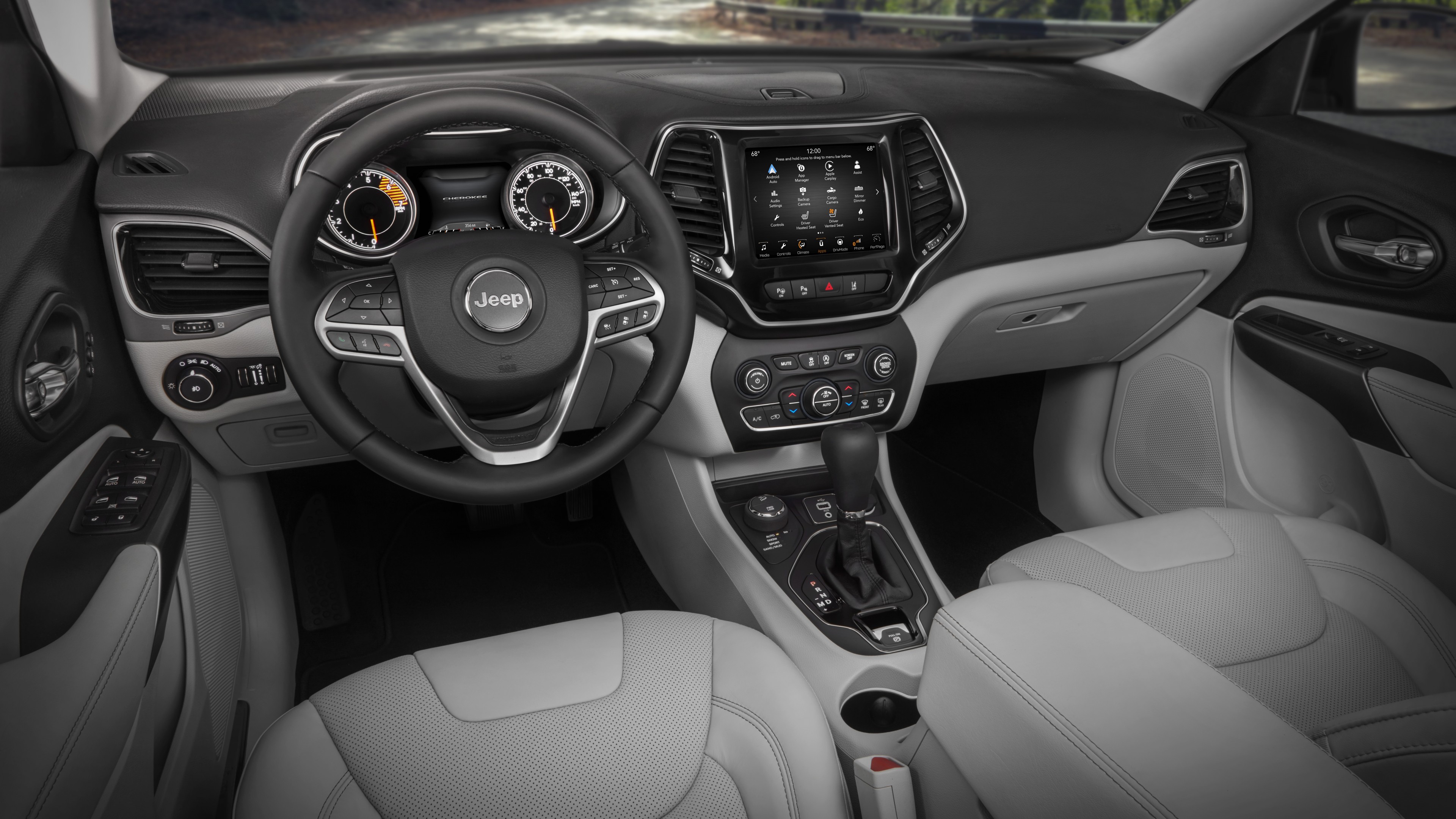 Jeep Cherokee, 2018 Cars, interior. 4K, HD Wallpaper