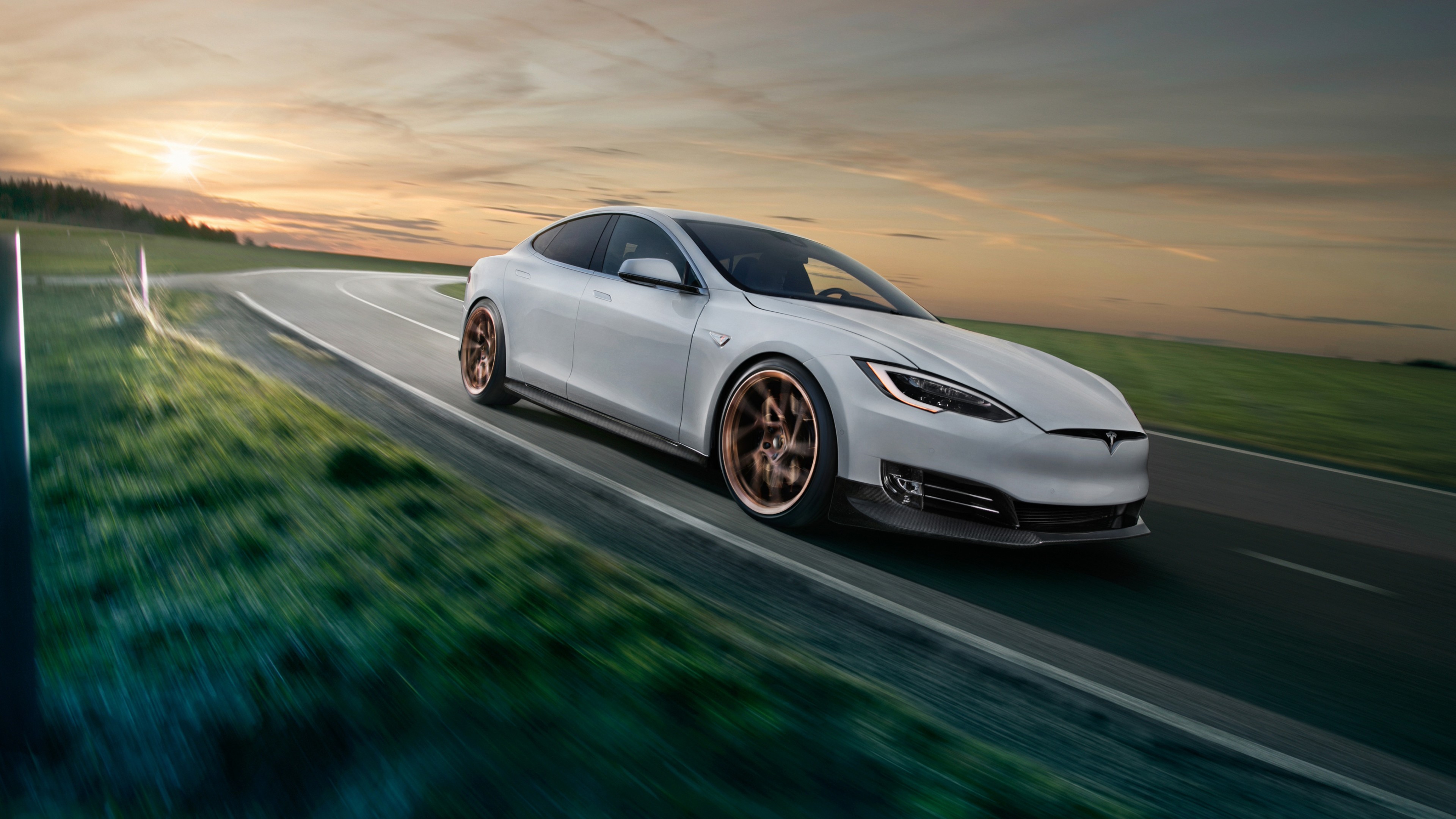 Tesla Model S, electric car, 4k, HD Wallpaper