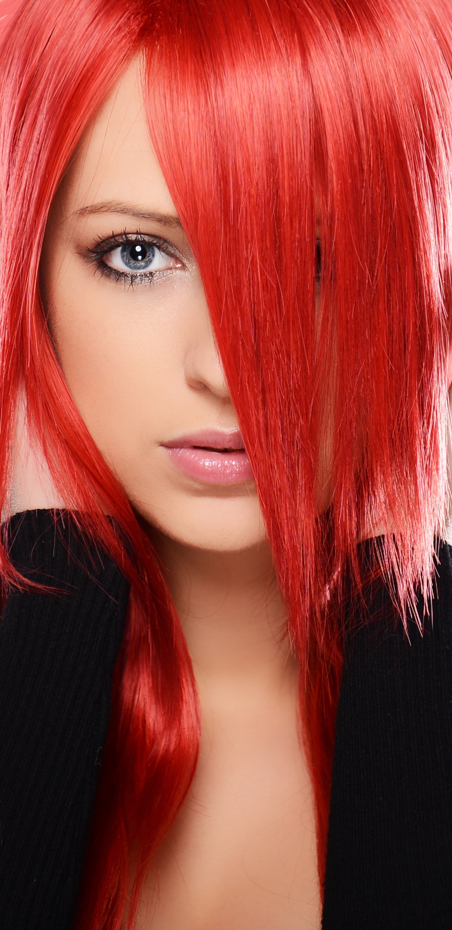 Women Model, Red Hair, Face, 1440x2960, Phone HD Wallpaper