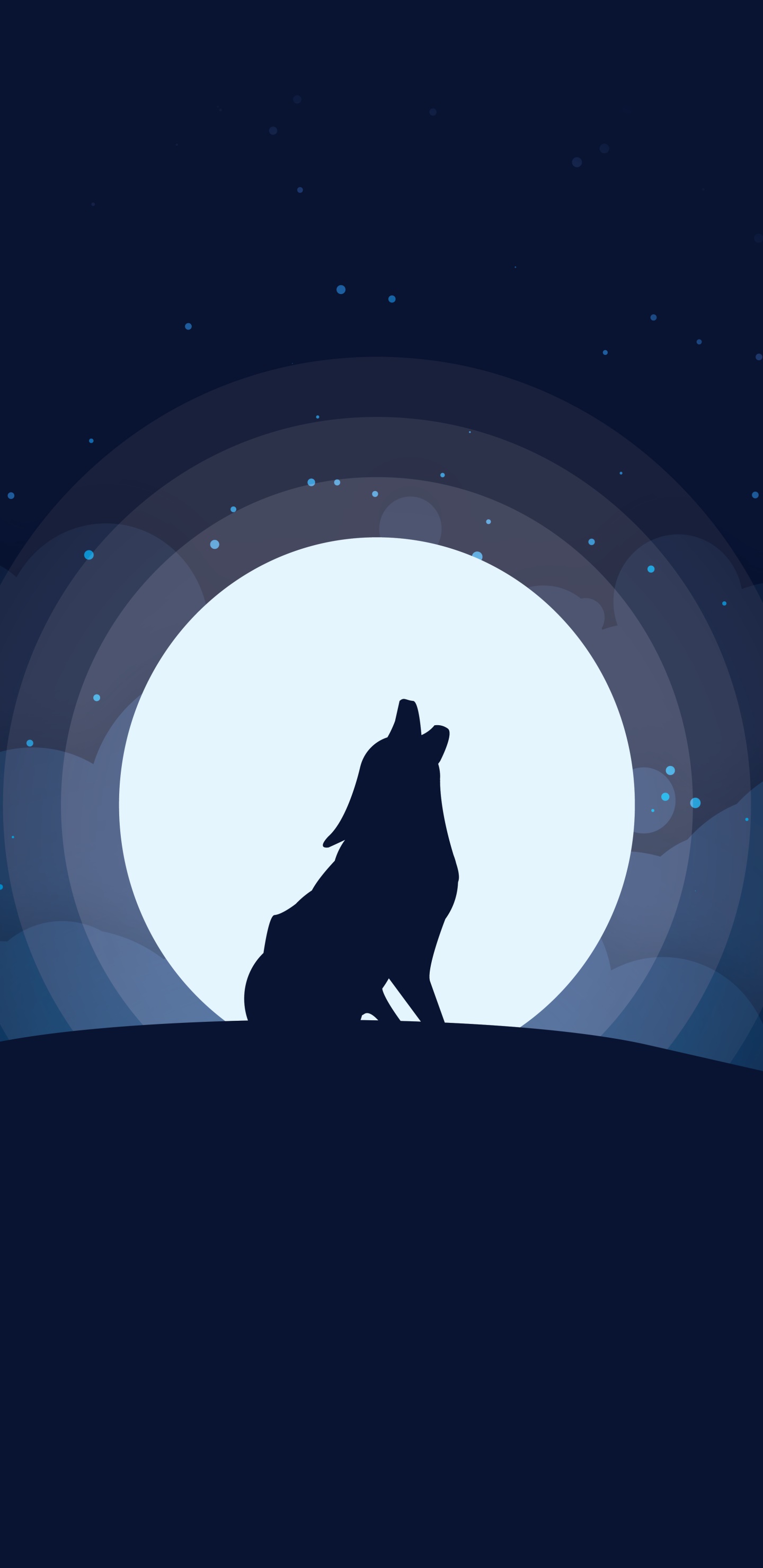 Animal Wolf, Moon, Howling, Night, 1440x2960, Phone HD Wallpaper
