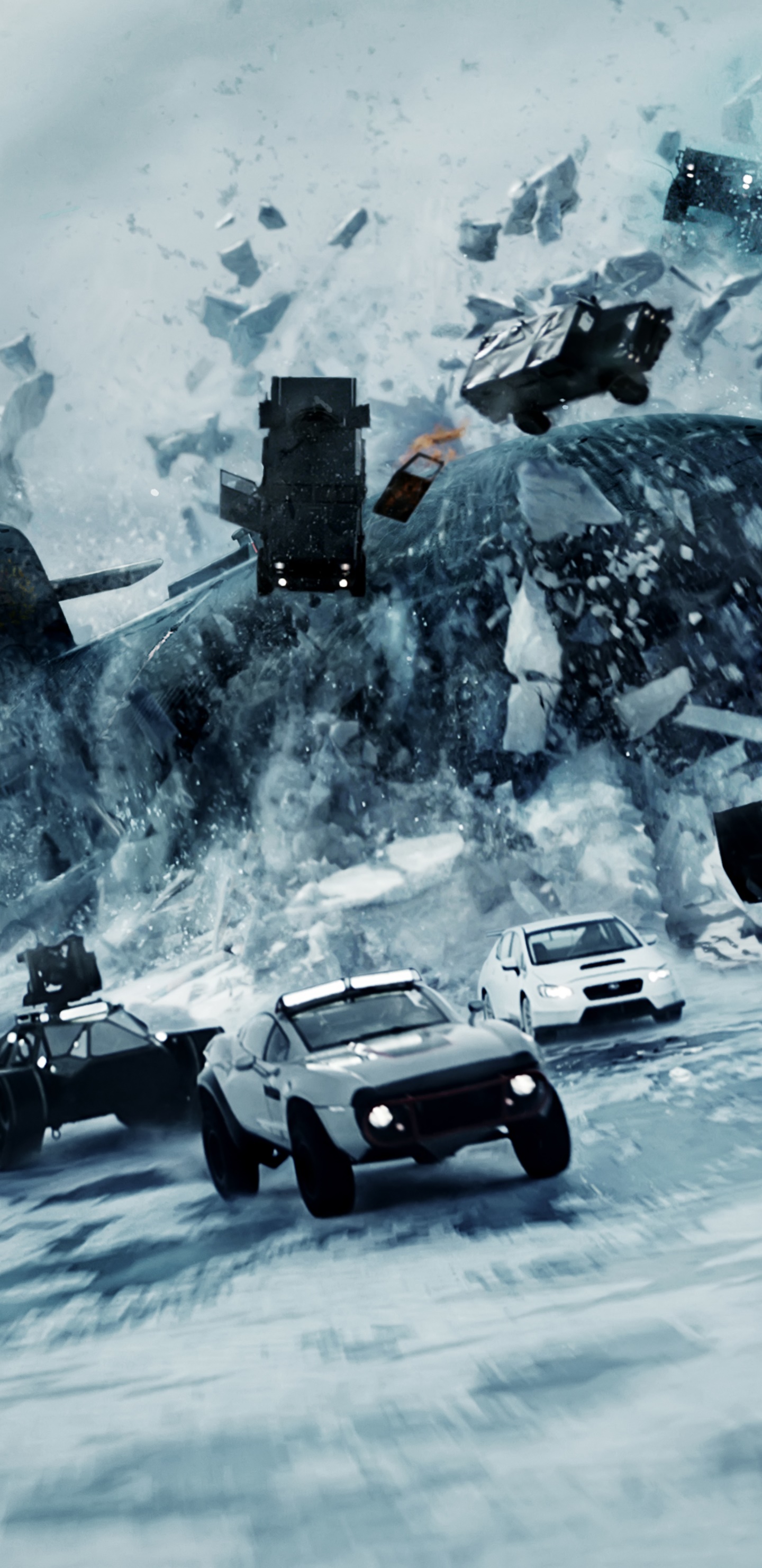 Movie The Fate of The Furious, Submarine, Car, 1440x2960, Phone HD Wallpaper