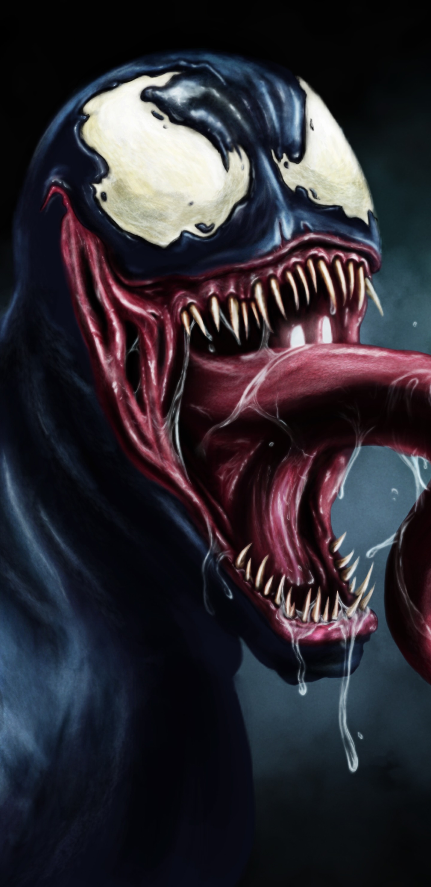 Comics Venom, Dark, Creepy, Scary, 1440x2960, Phone HD Wallpaper