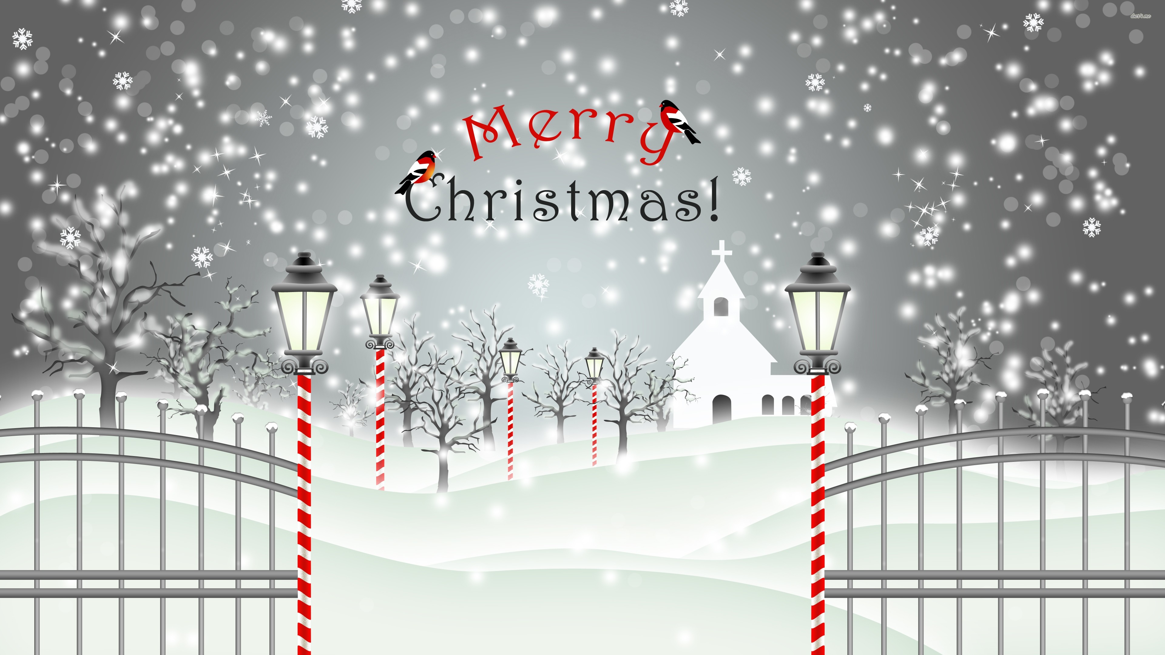 Christmas, snow, winter, 4k, HD Wallpaper