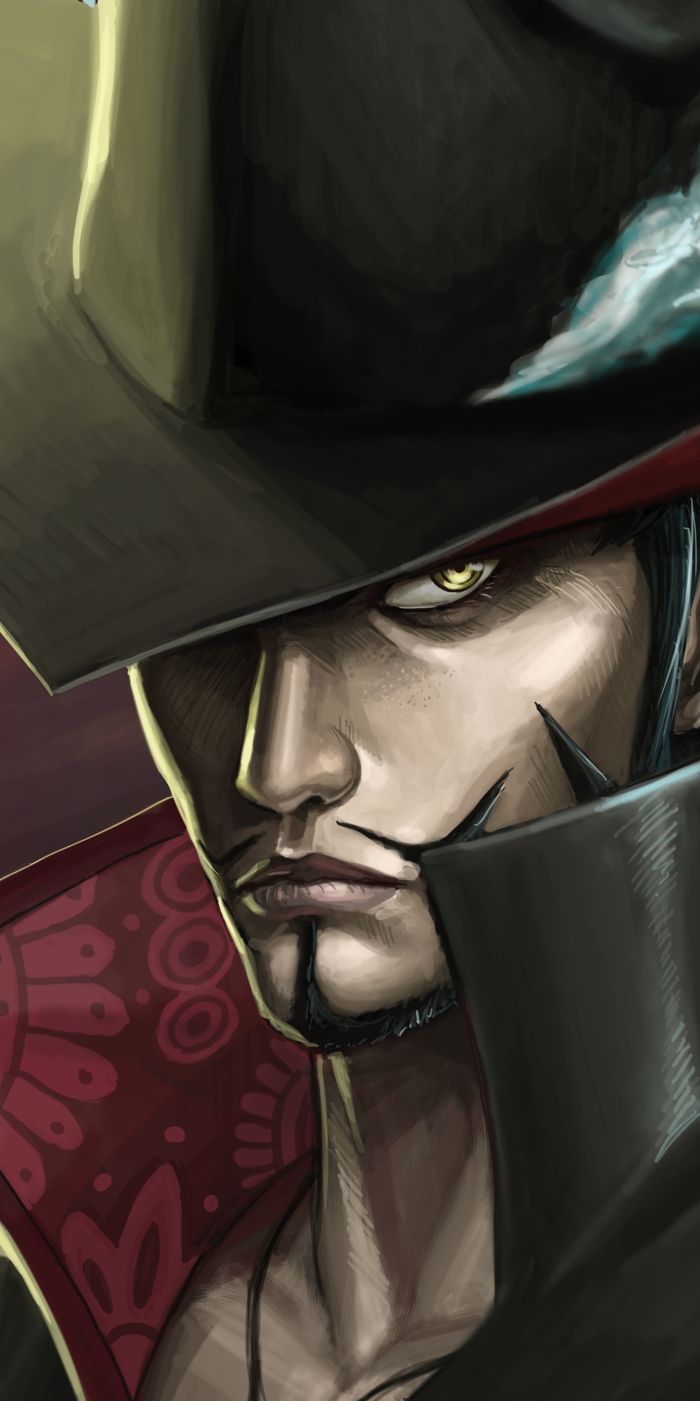 Anime One Piece, Dracule Mihawk, 1440x2880, Phone HD Wallpaper