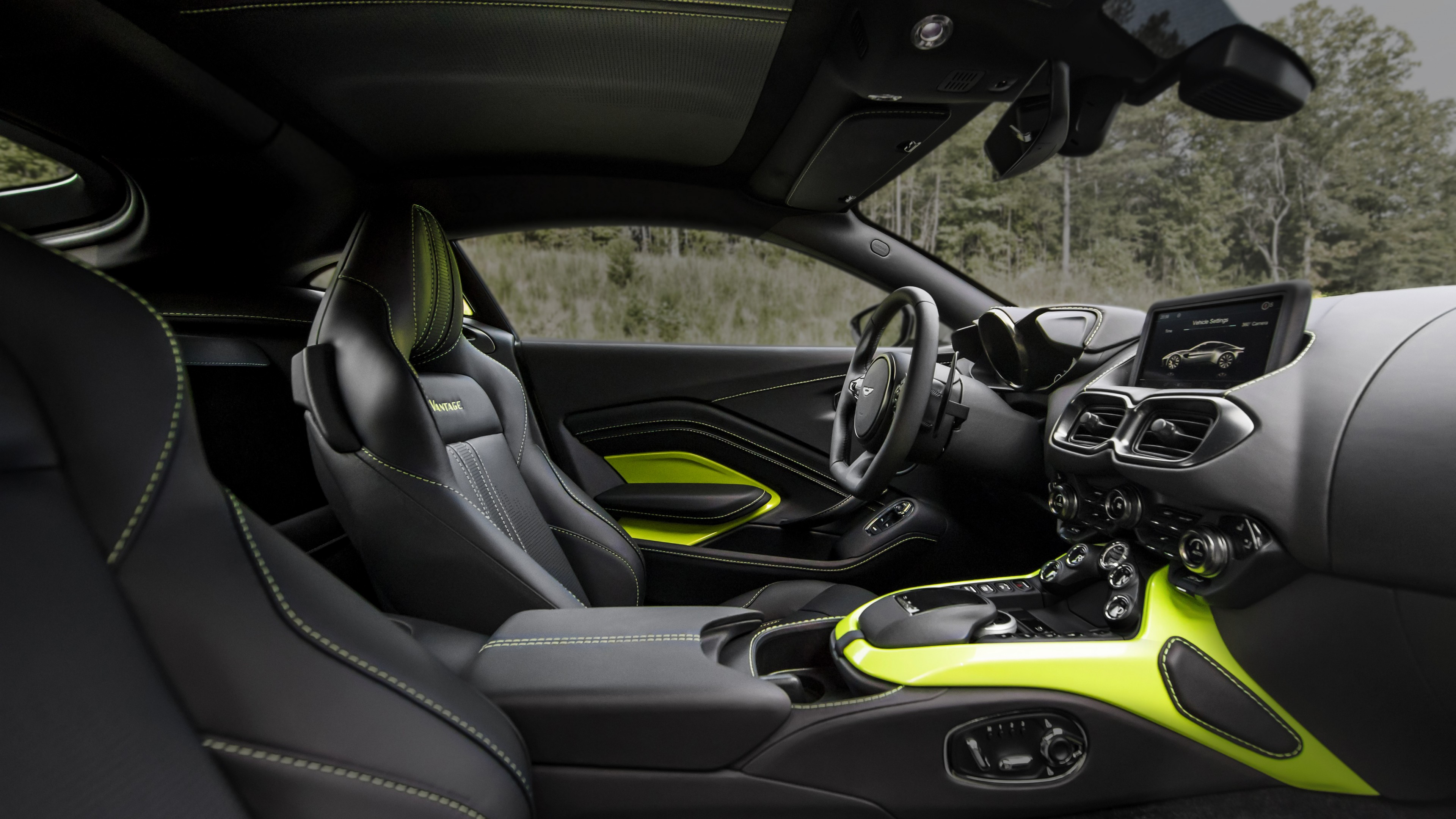 Aston Martin Vantage, interior, 2018 Cars, 4K, HD Wallpaper