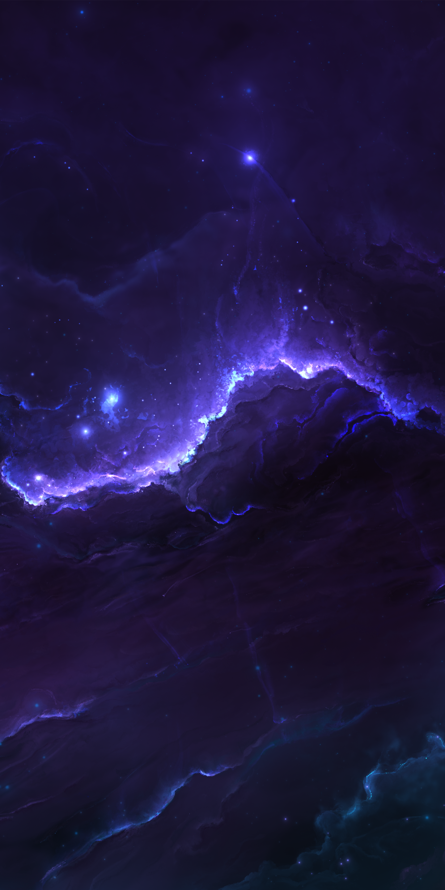 Sci Fi Nebula, Stars, Space, 1440x2880, Phone HD Wallpaper