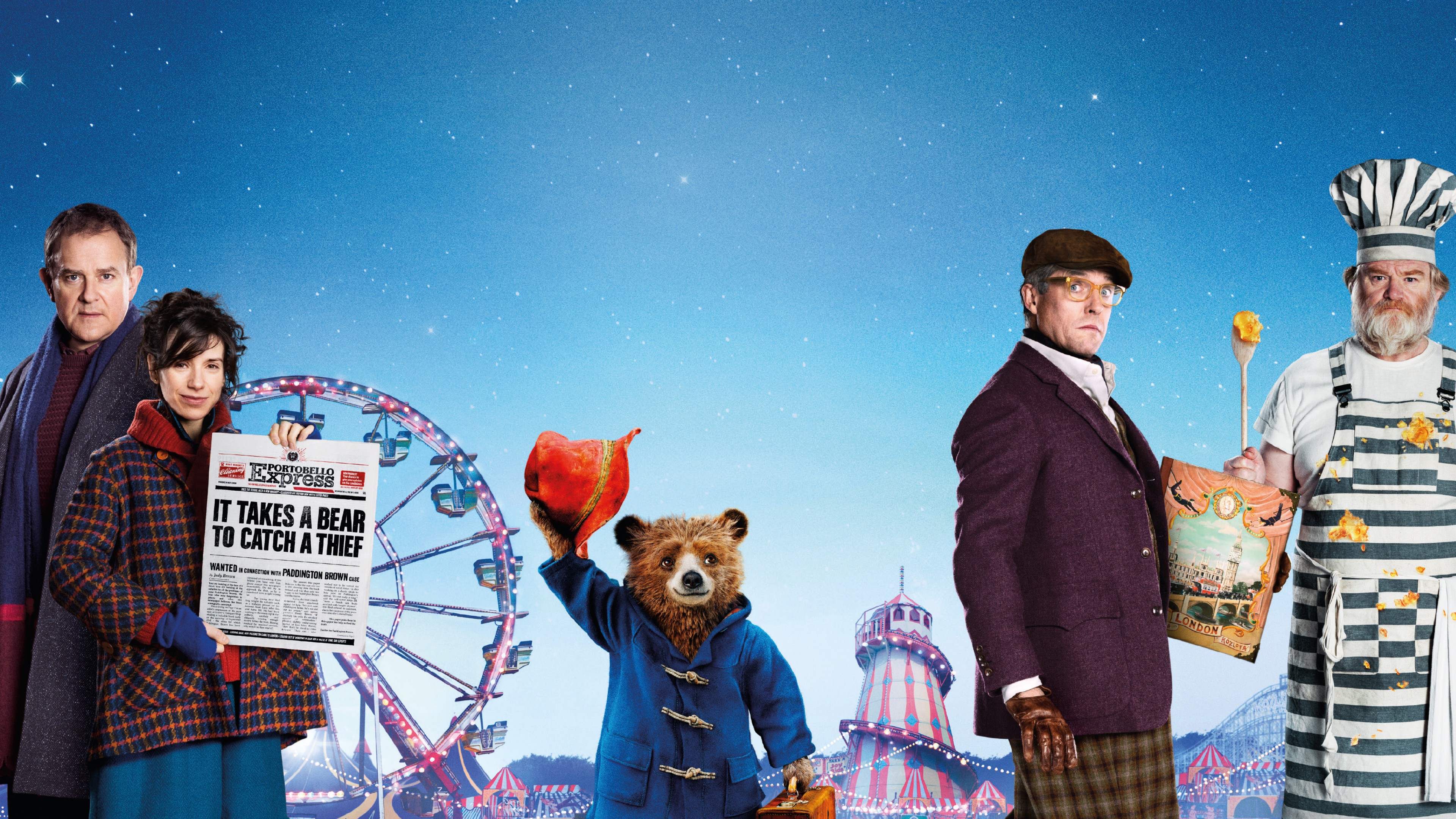 Paddington 2, Hugh Bonneville, Sally Hawkins, Brendan Gleeson, 4k, HD Wallpaper