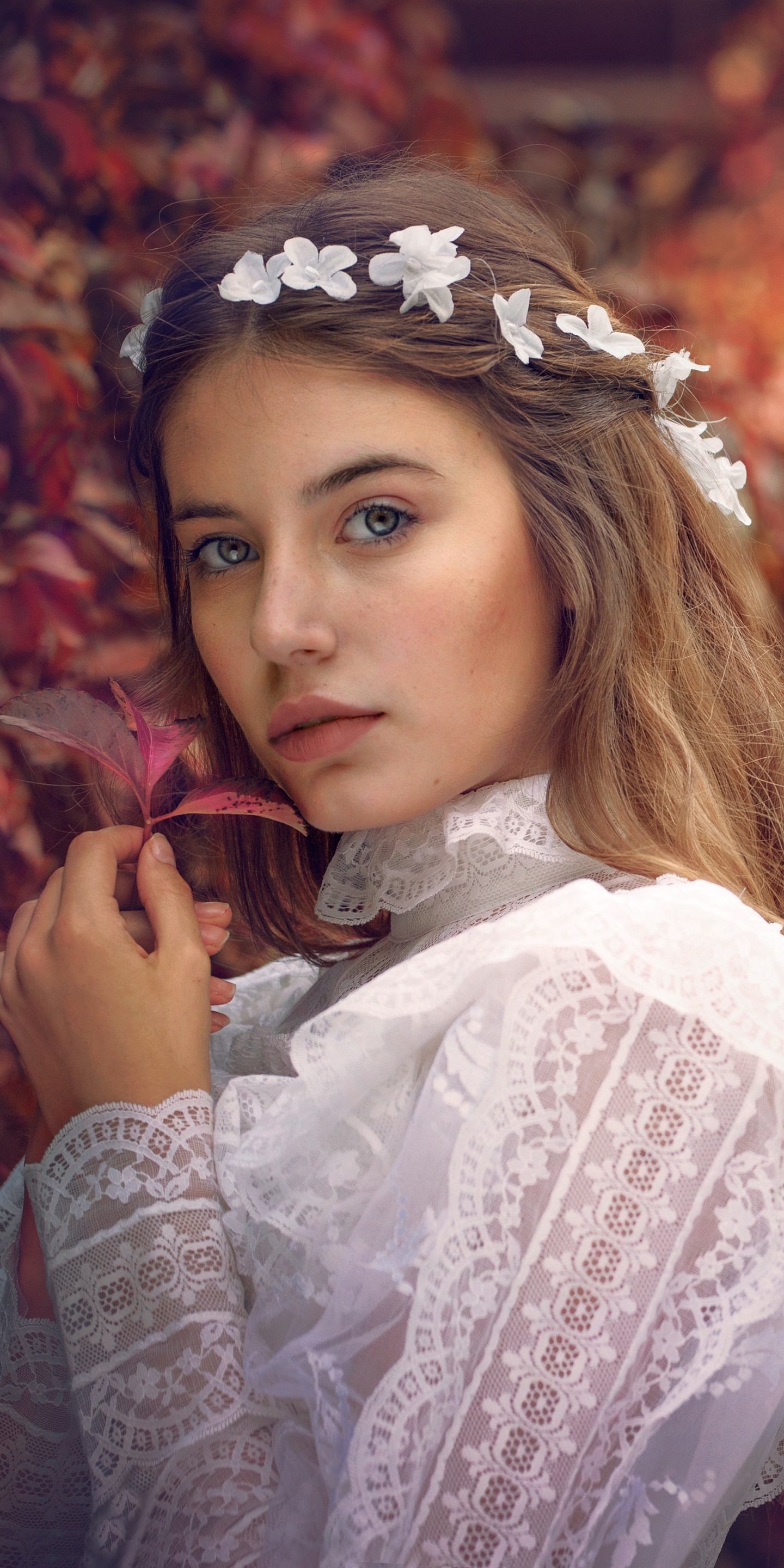 Women Model, Blue Eyes, Brunette, 1440x2880, Phone HD Wallpaper
