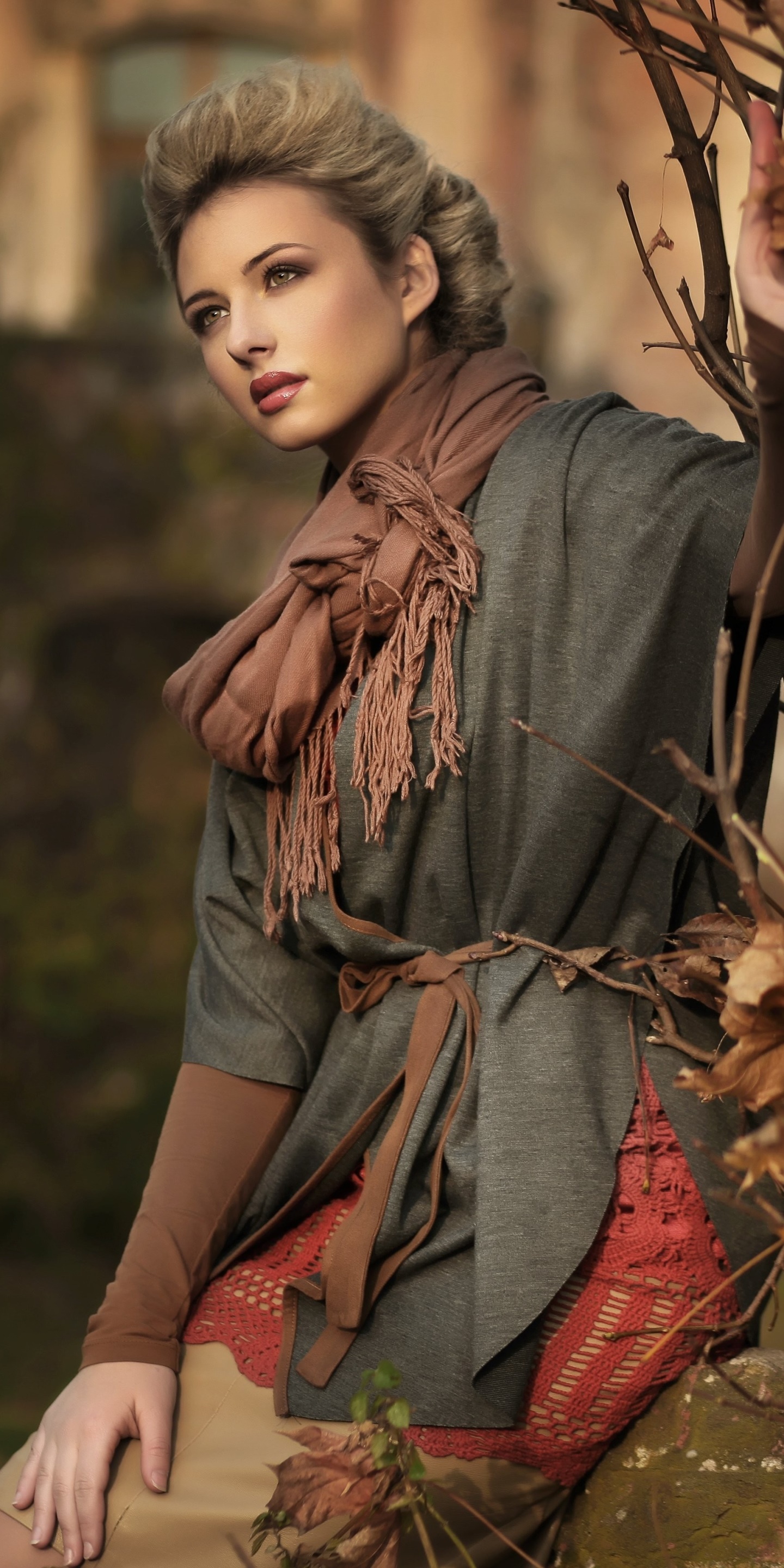 Women Model, Fall, 1440x2880, Phone HD Wallpaper