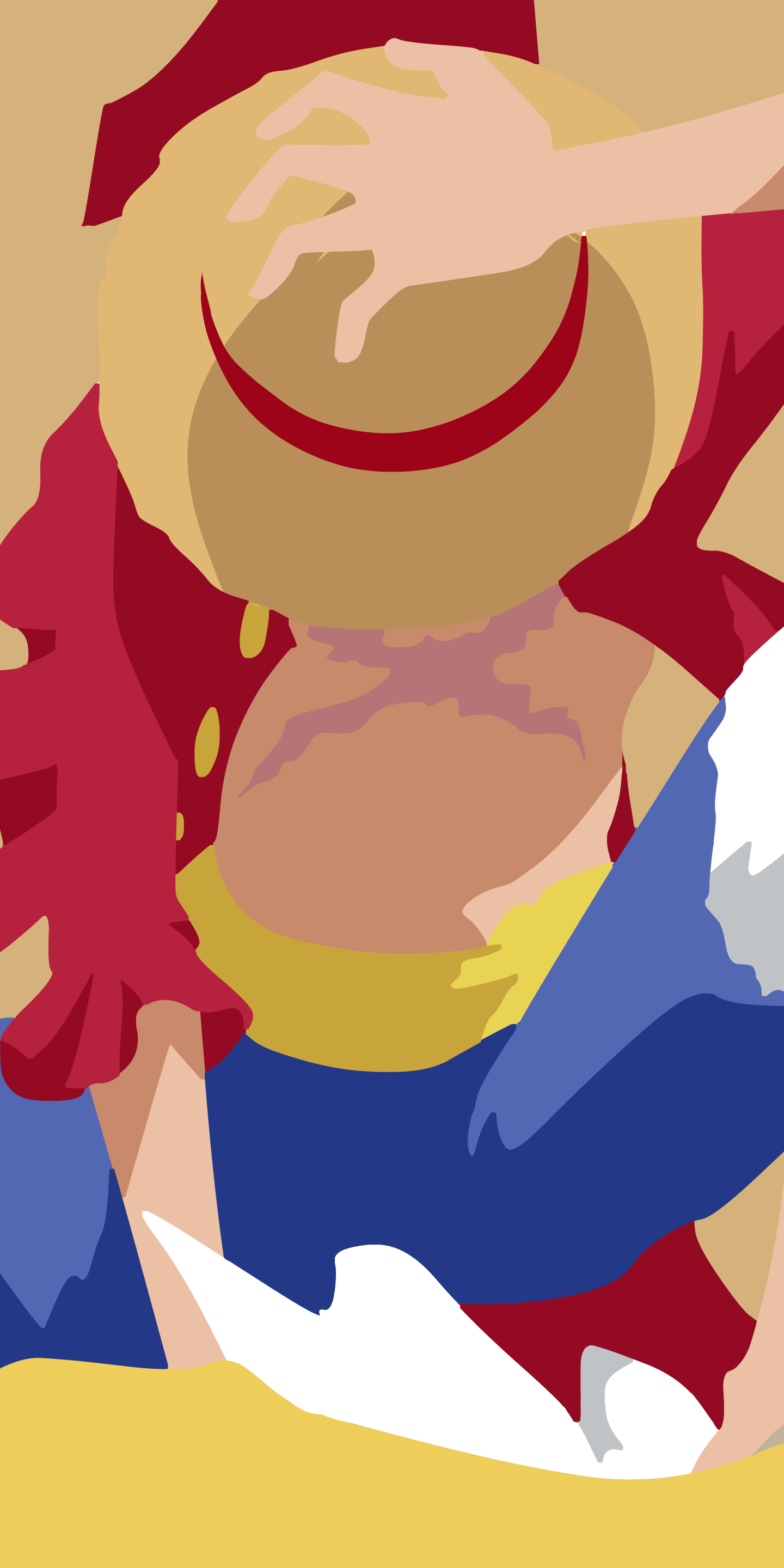 Anime One Piece, Minimalist, Monkey D. Luffy, 1440x2880, Phone HD Wallpaper