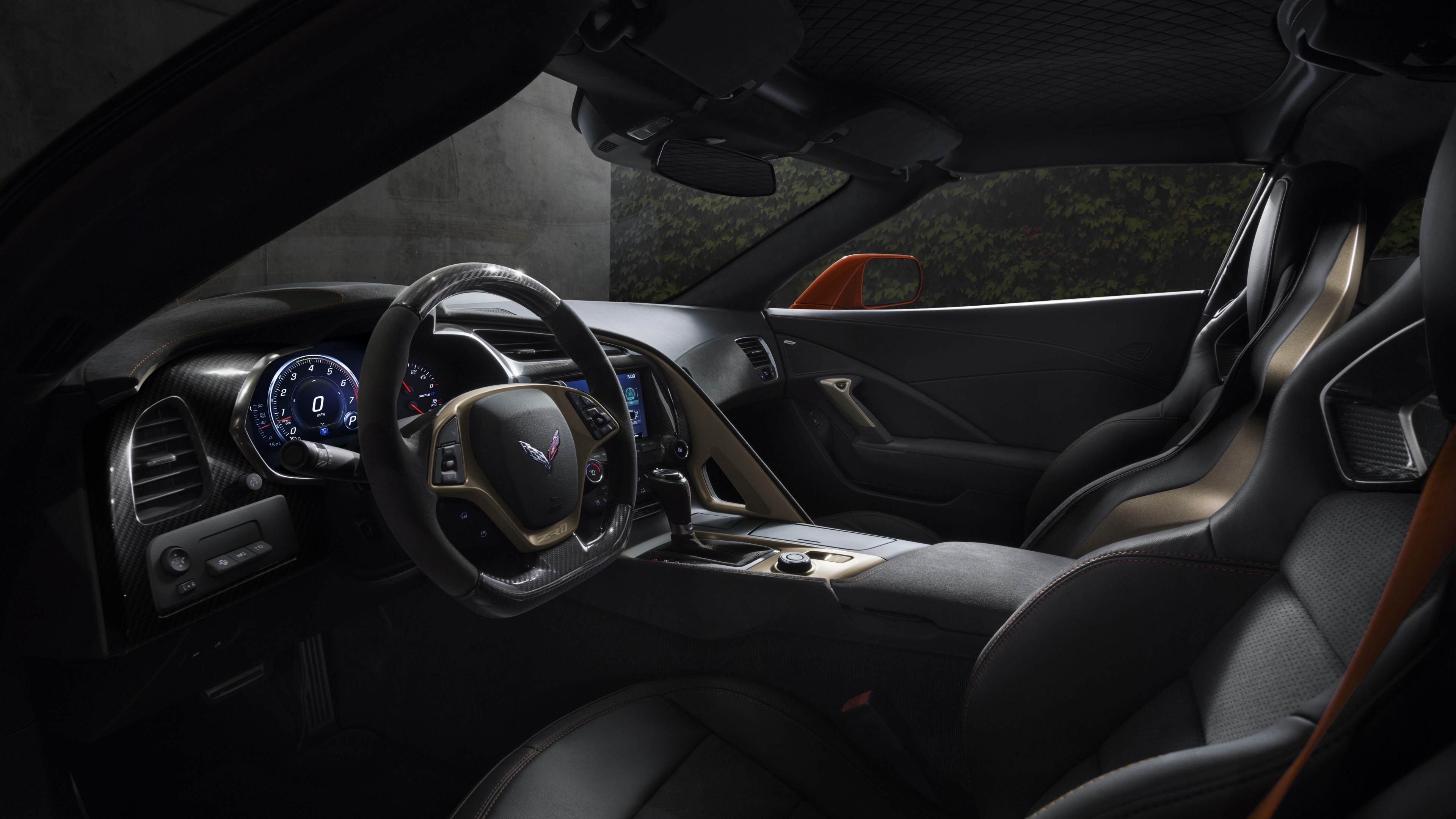 Chevrolet Corvette ZR1, interior, 2018 Cars, 4K, HD Wallpaper