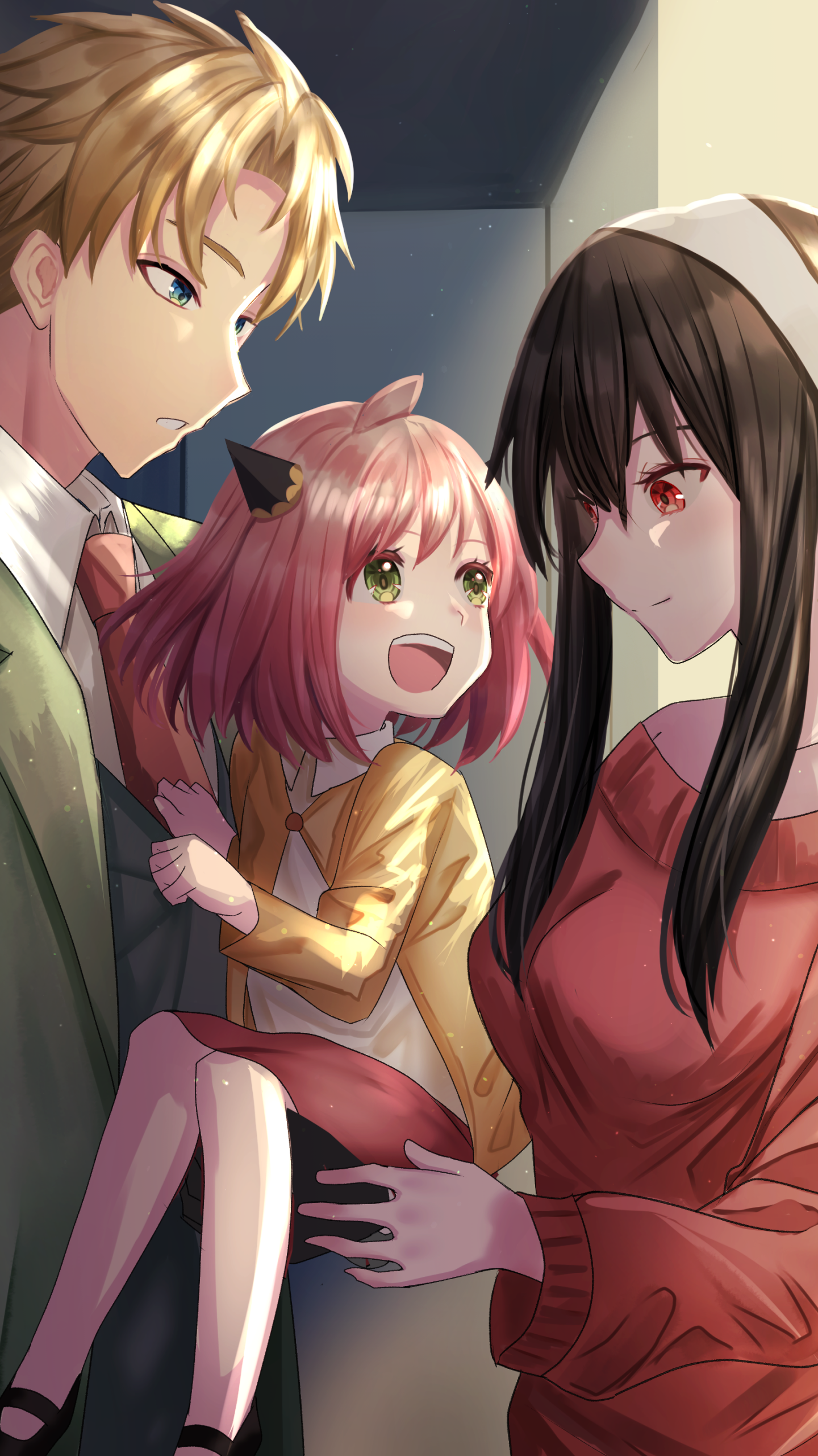 Anime Spy x Family, Anya Forger, Loid Forger, Yor Forger, 1440x2560, Phone HD Wallpaper