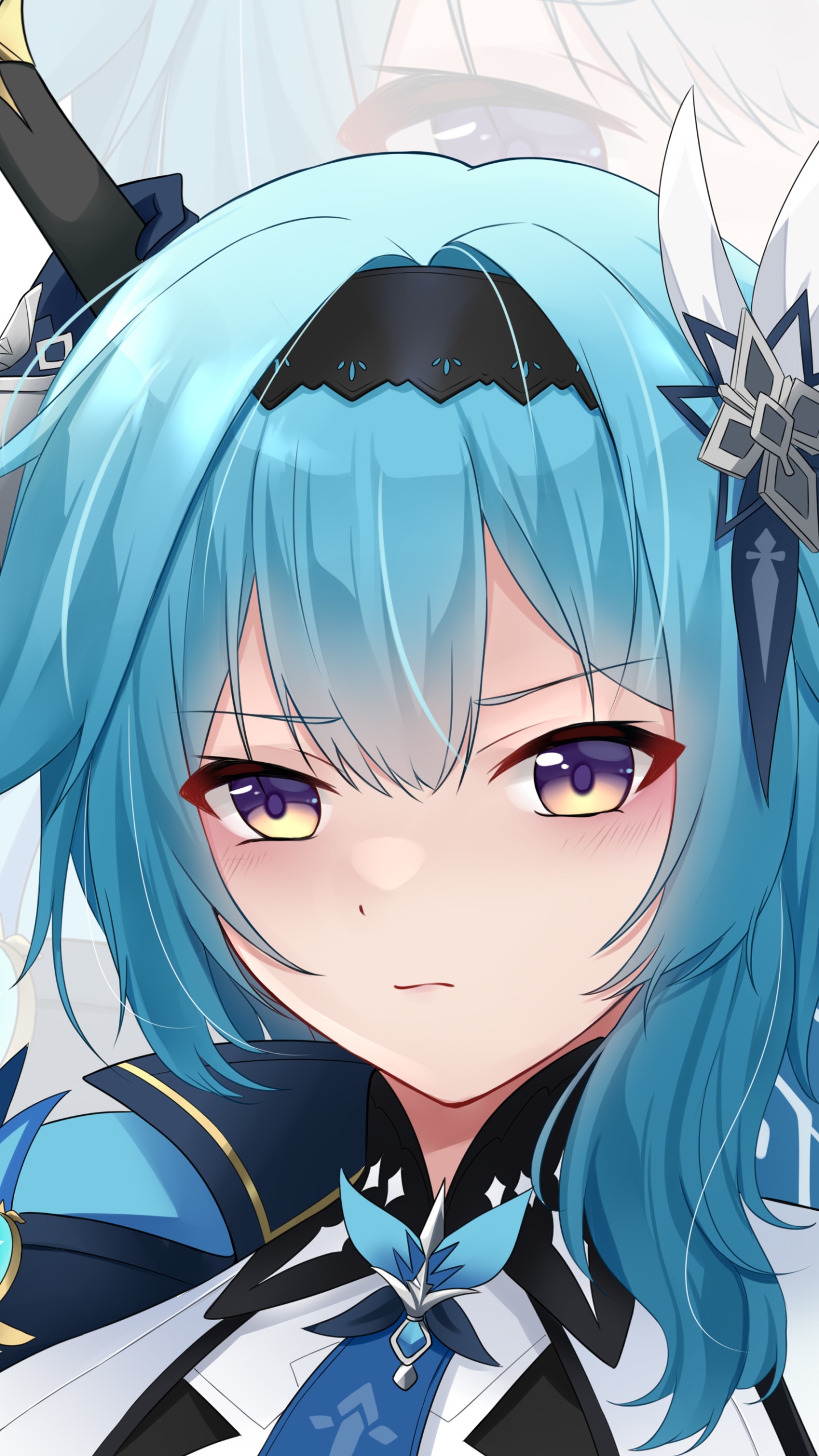 Wallpaper ID: 325203 / Video Game Genshin Impact Phone Wallpaper, Eula ( Genshin Impact), Blue Hair, 1440x2560 free download