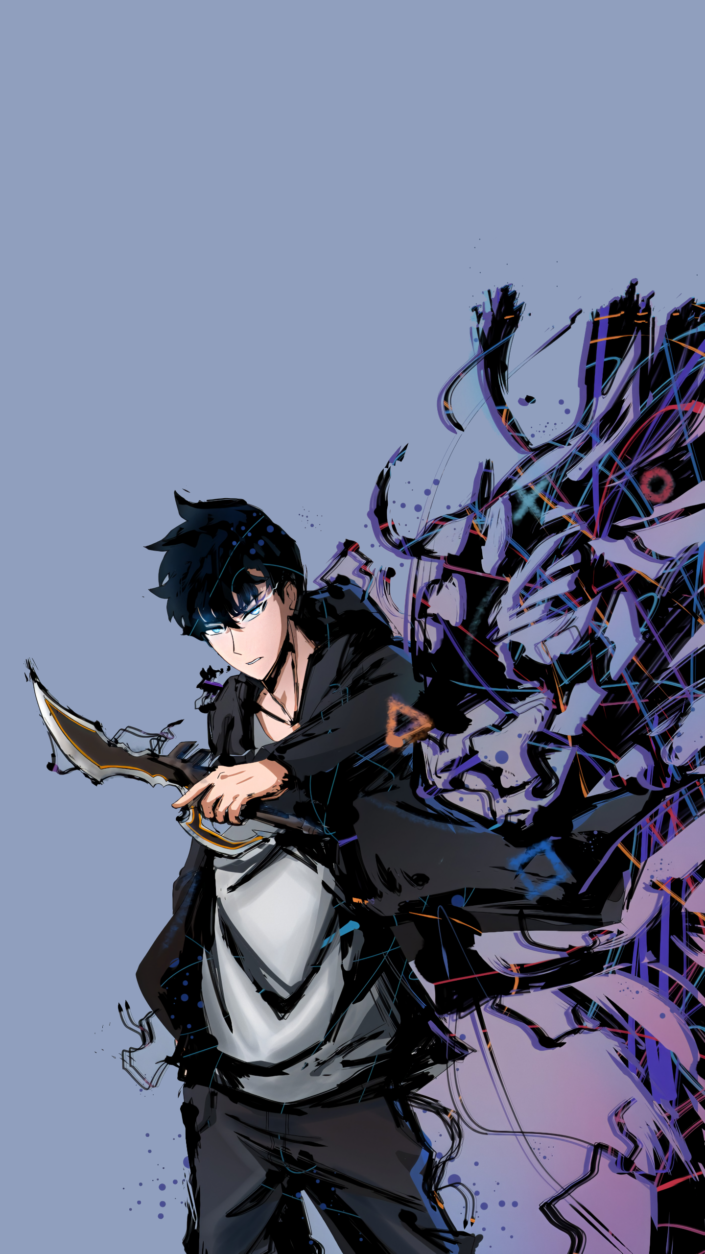Anime Solo Leveling, Sung Jin-Woo, 1440x2560, Phone HD Wallpaper
