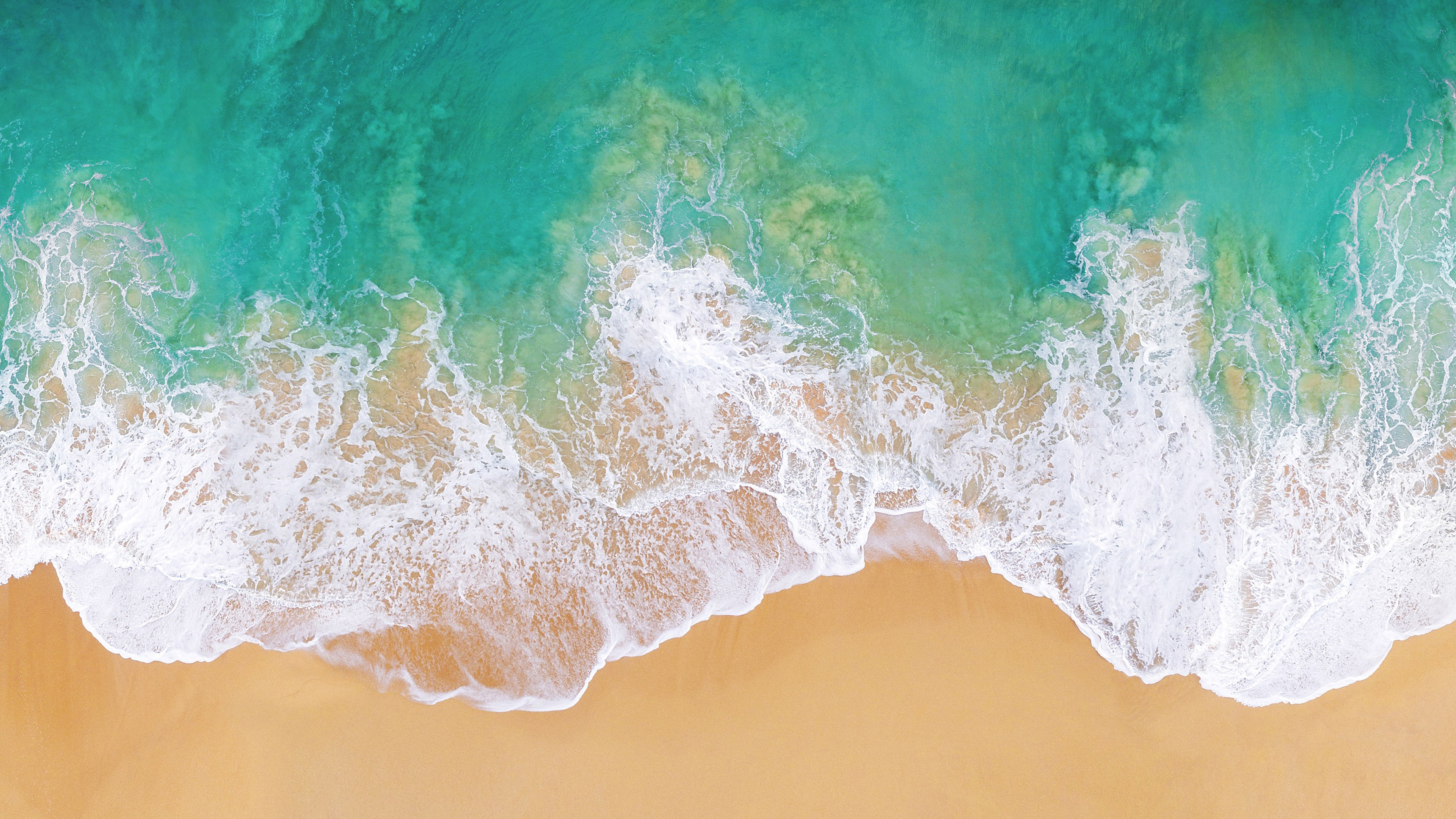 iOS 11, 4k, 4K, beach, ocean, HD Wallpaper