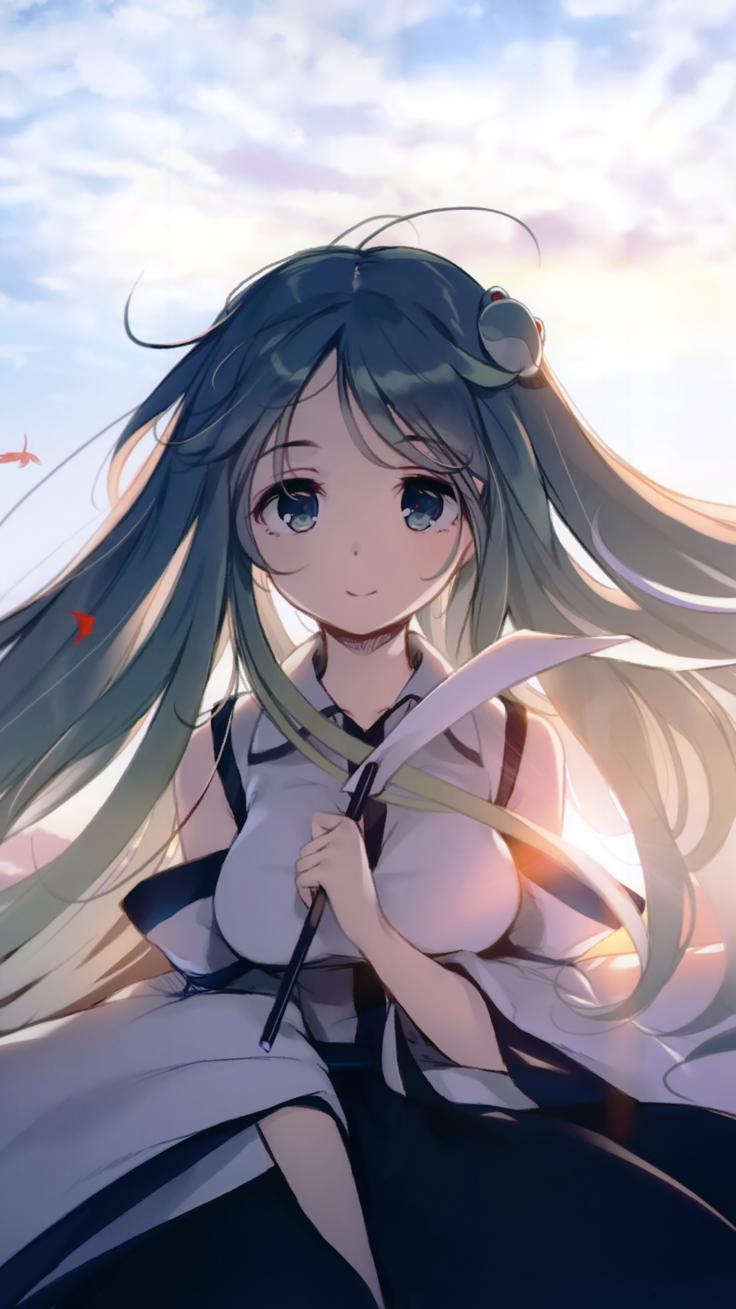 Anime Touhou, Sanae Kochiya, 1440x2560, Phone HD Wallpaper