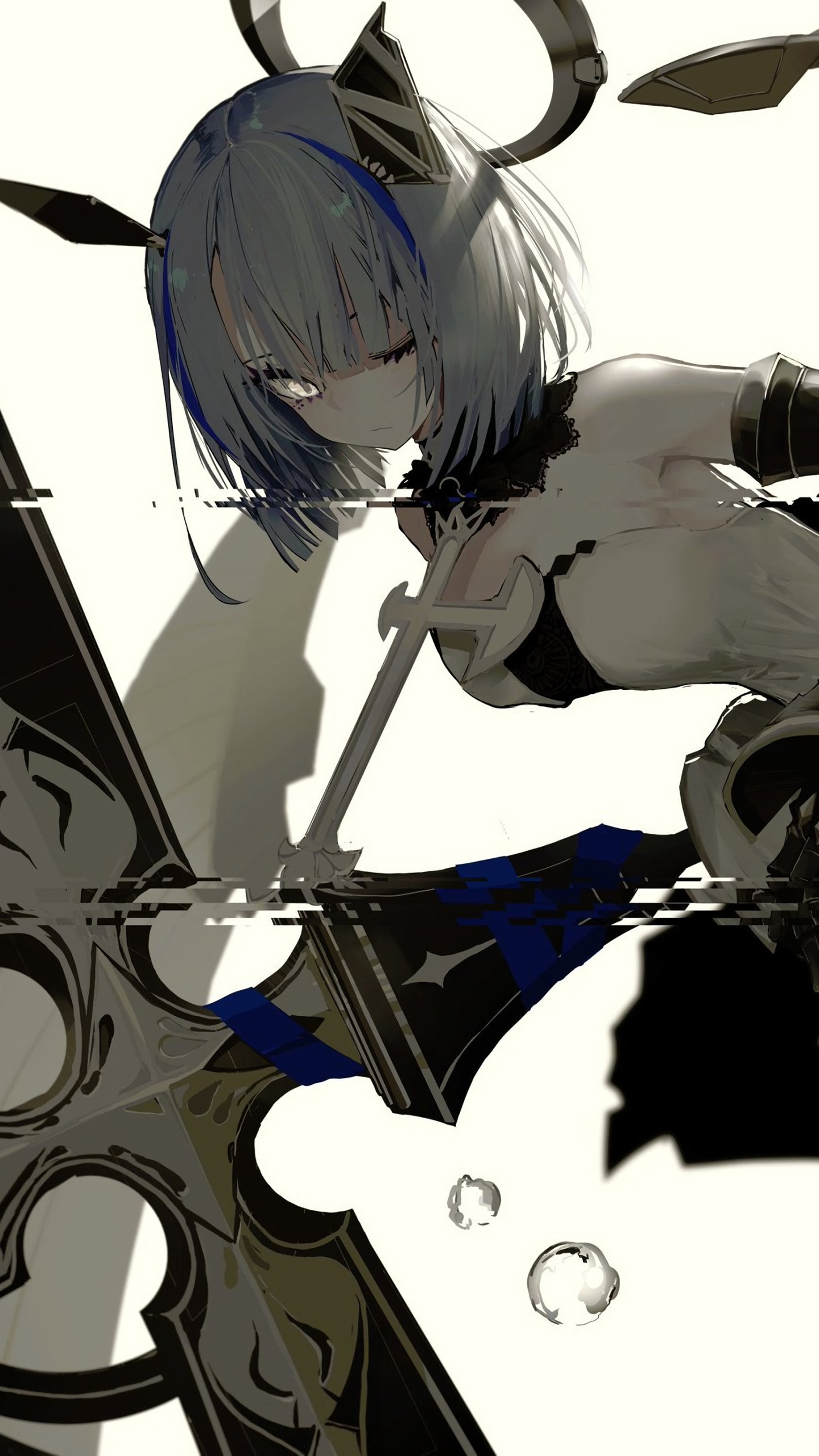 Anime Azur Lane, Short Hair, White Hair, Gascogne (Azur Lane), 1440x2560, Phone HD Wallpaper