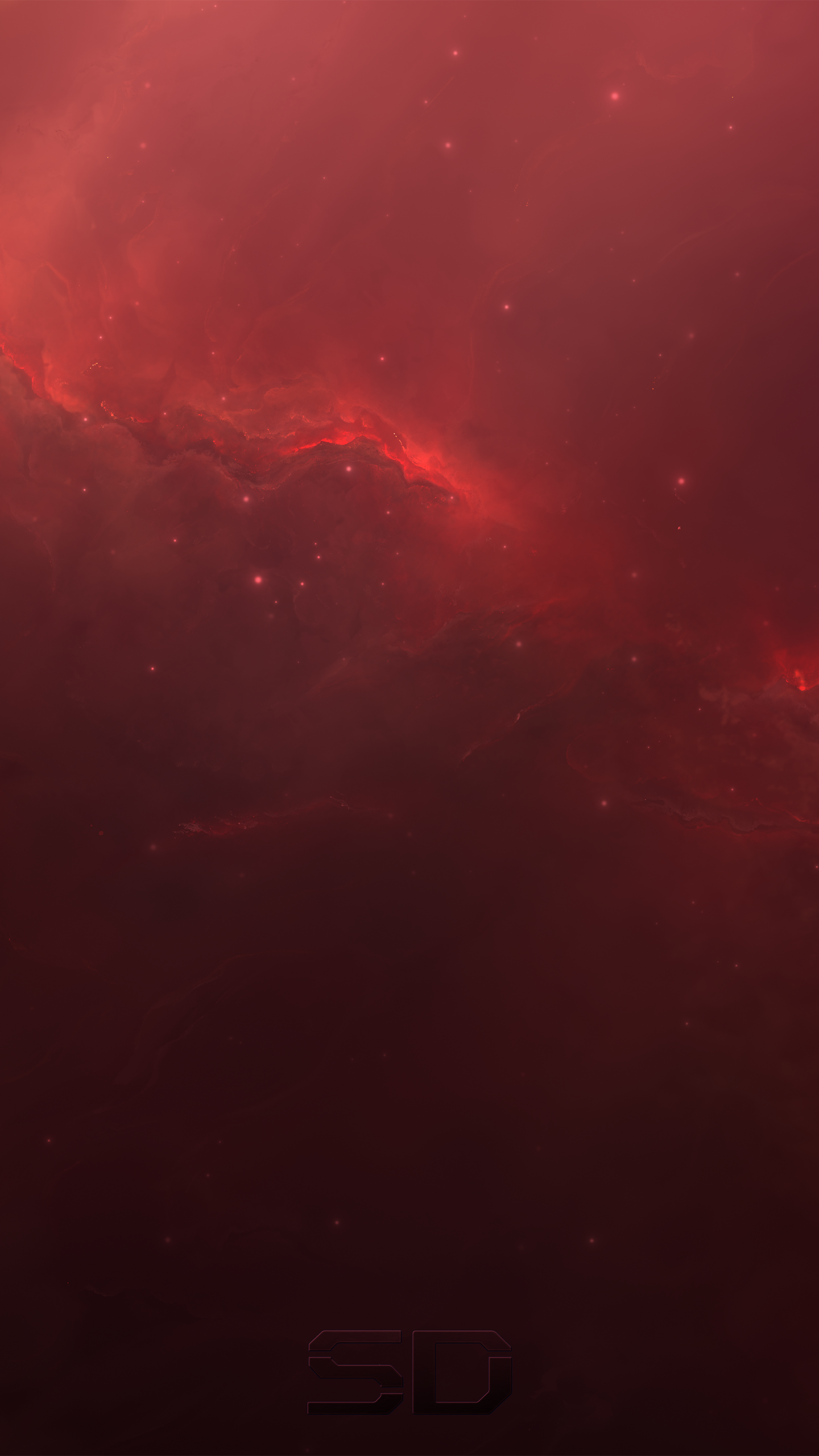 Sci Fi Nebula, Stars, Space, Red, 1440x2560, Phone HD Wallpaper