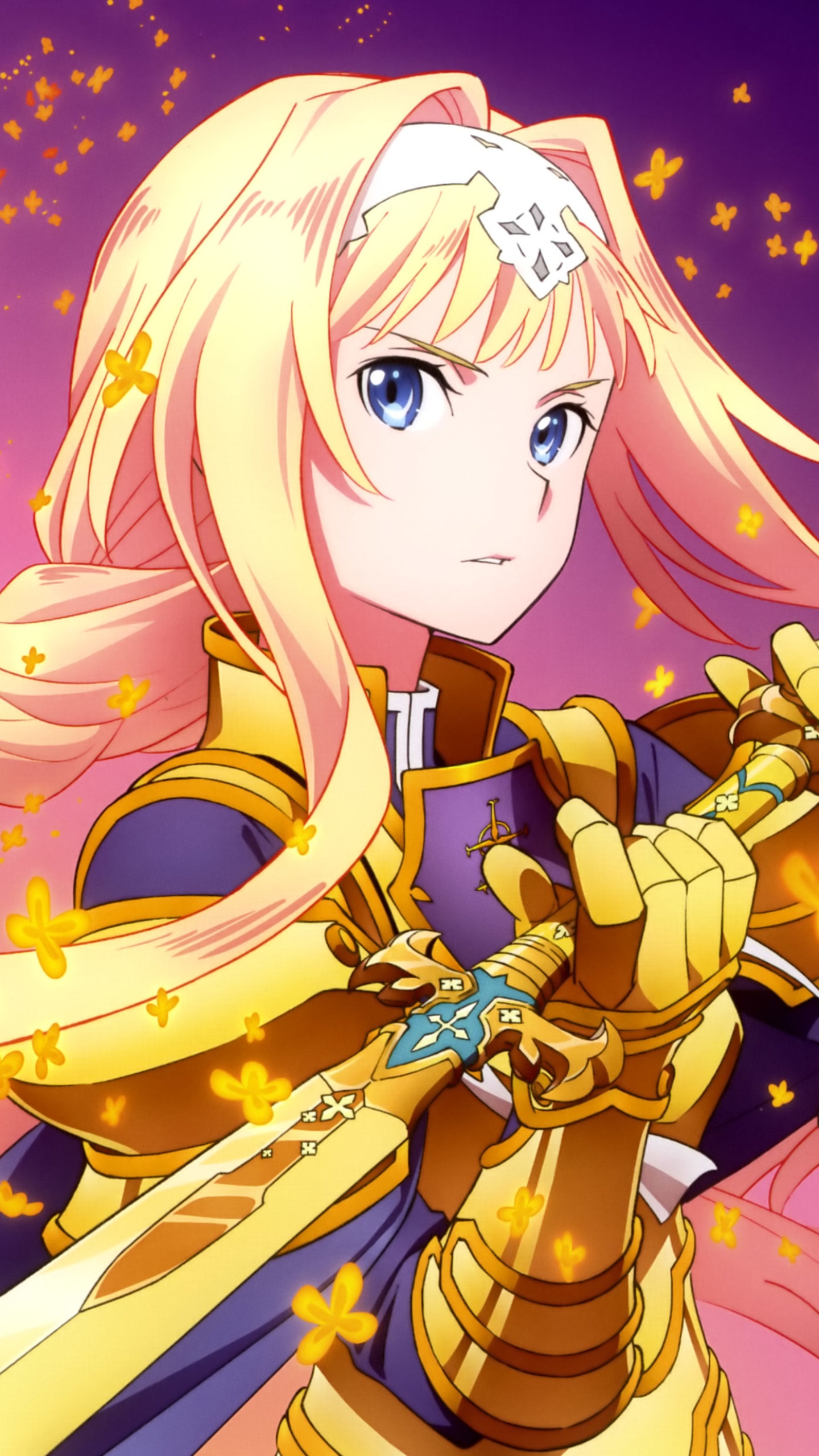 Anime Sword Art Online: Alicization, Alice Zuberg, Blue Eyes, Blonde, 1440x2560, Phone HD Wallpaper