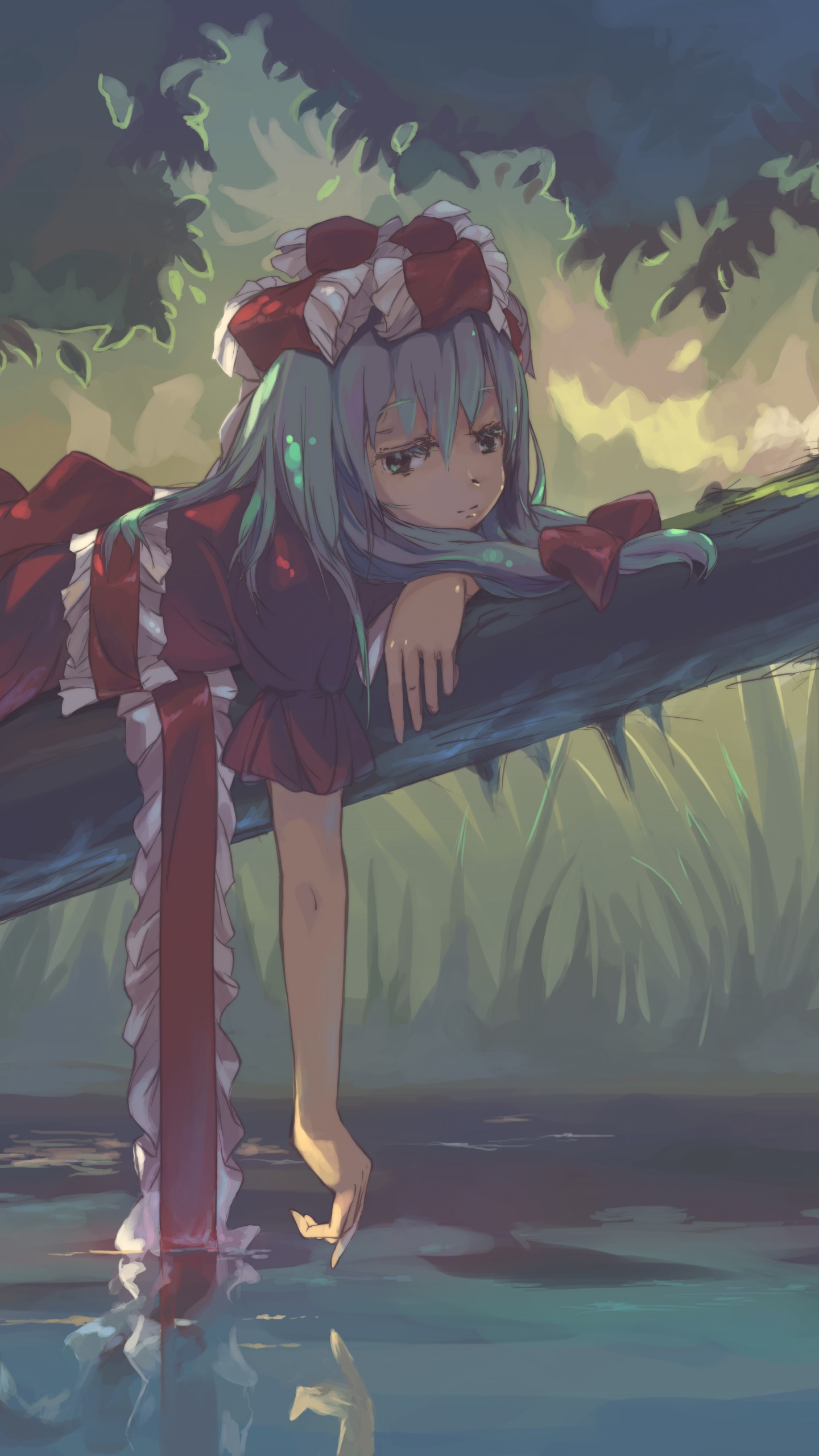 Anime Touhou, Hina Kagiyama, 1440x2560, Phone HD Wallpaper