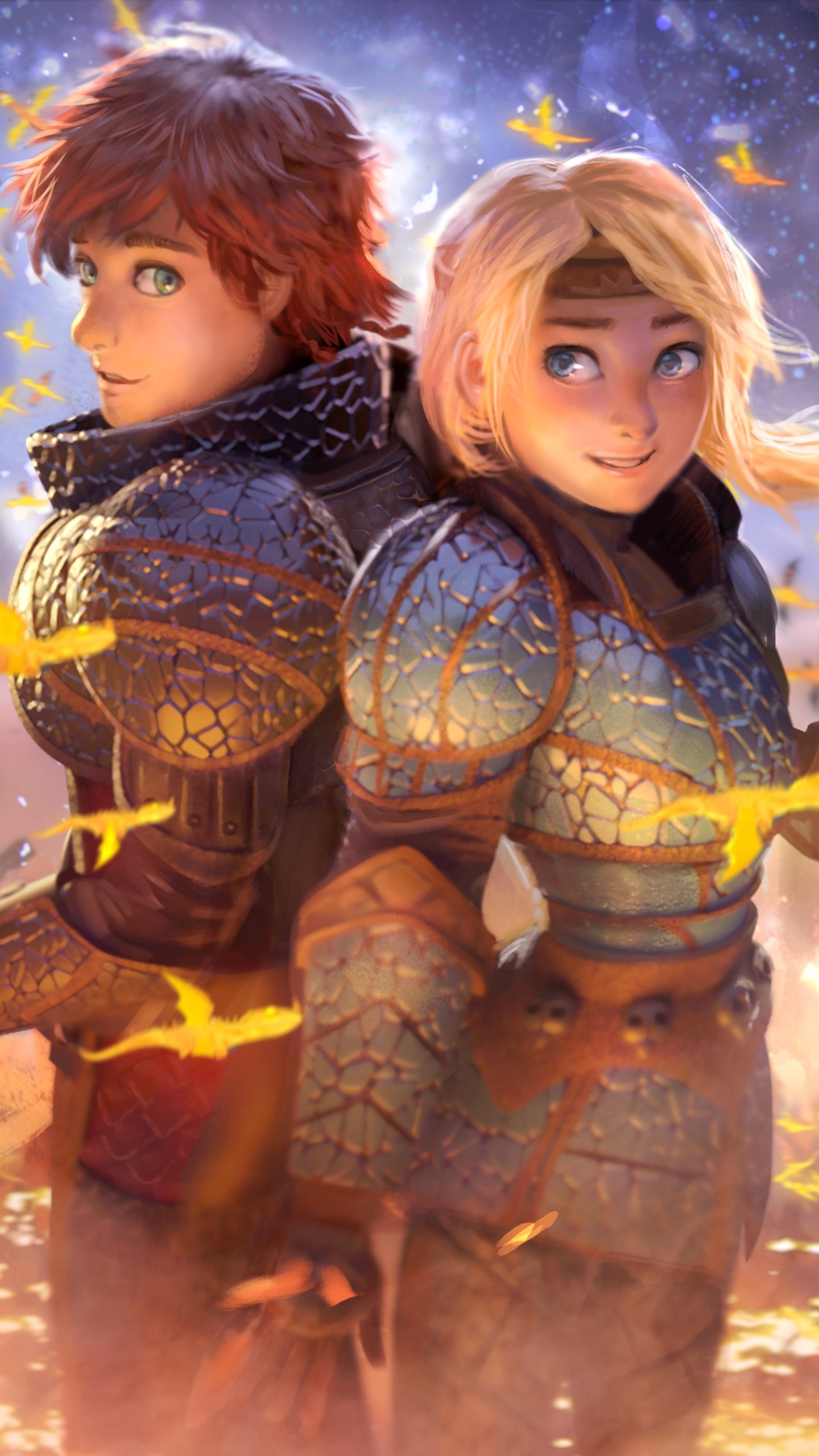 Movie How to Train Your Dragon: The Hidden World, Hiccup (How To Train Your Dragon), Astrid (How To Train Your Dragon), 1440x2560, Phone HD Wallpaper