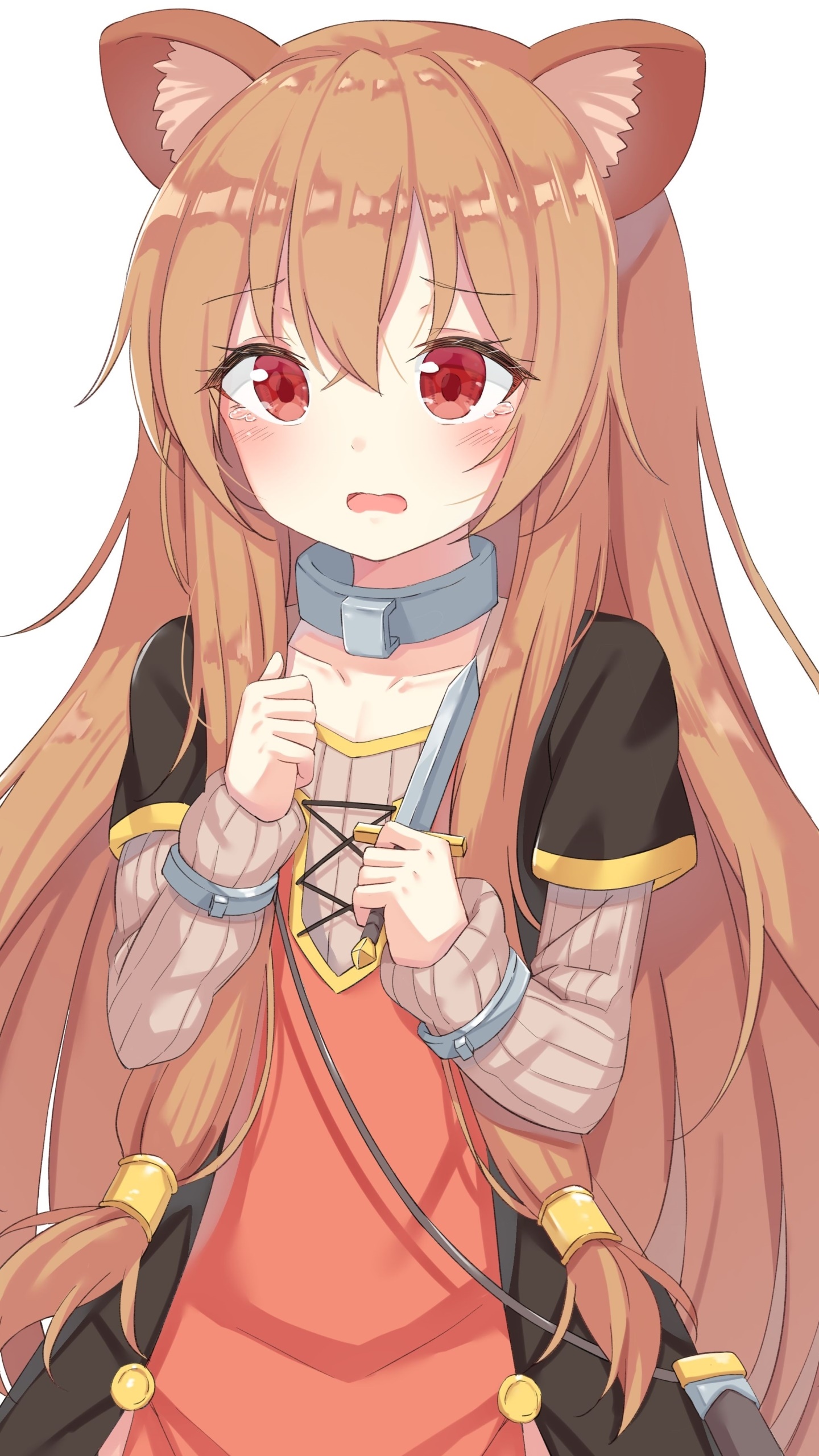 Anime The Rising of the Shield Hero, Raphtalia (The Rising Of The Shield Hero), Brown Hair, Red Eyes, 1440x2560, Phone HD Wallpaper