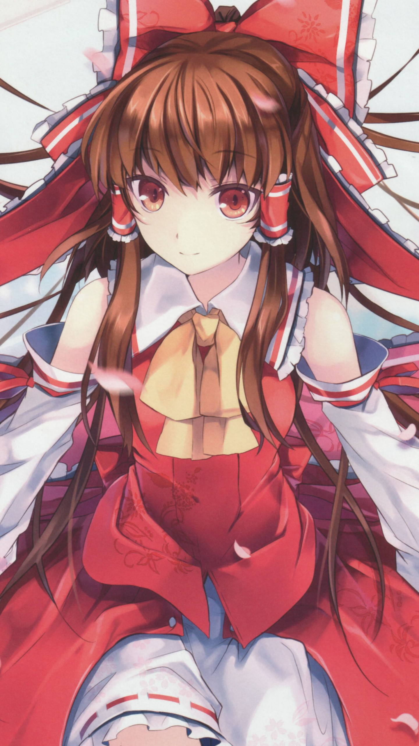Anime Touhou, Reimu Hakurei, 1440x2560, Phone HD Wallpaper