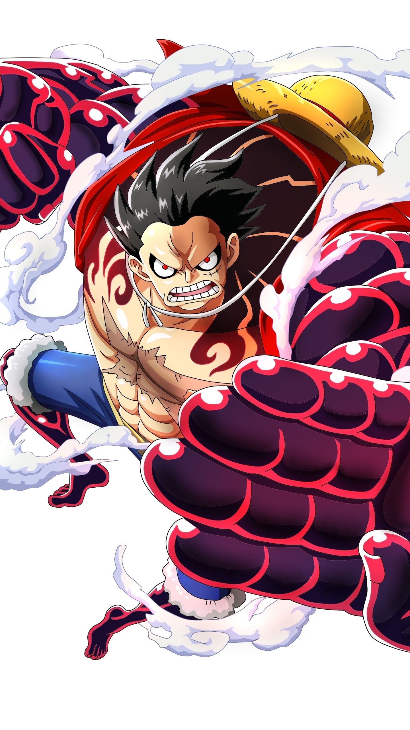 Anime One Piece, Gear Fourth, Monkey D. Luffy, 1440x2560, Phone HD Wallpaper
