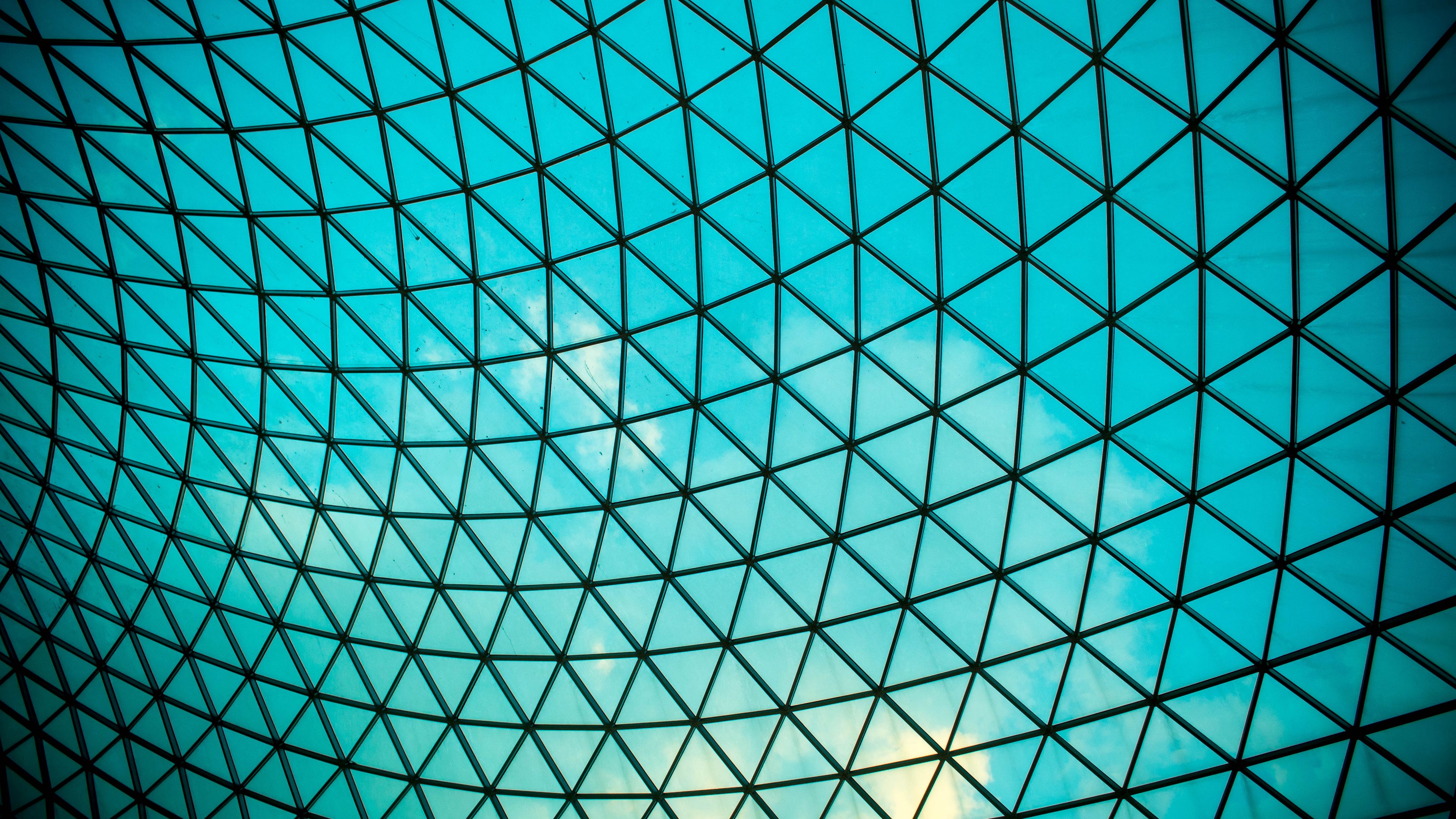 pattern, glass, arch, sky, 4k, HD Wallpaper