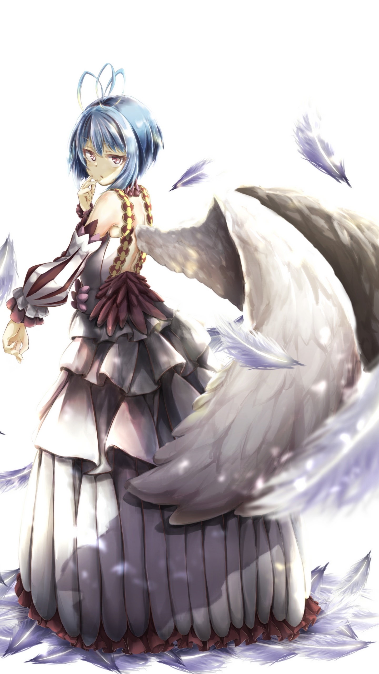 Anime The Rising of the Shield Hero, Wings, Fitoria (The Rising Of The Shield Hero), Blue Hair, 1440x2560, Phone HD Wallpaper