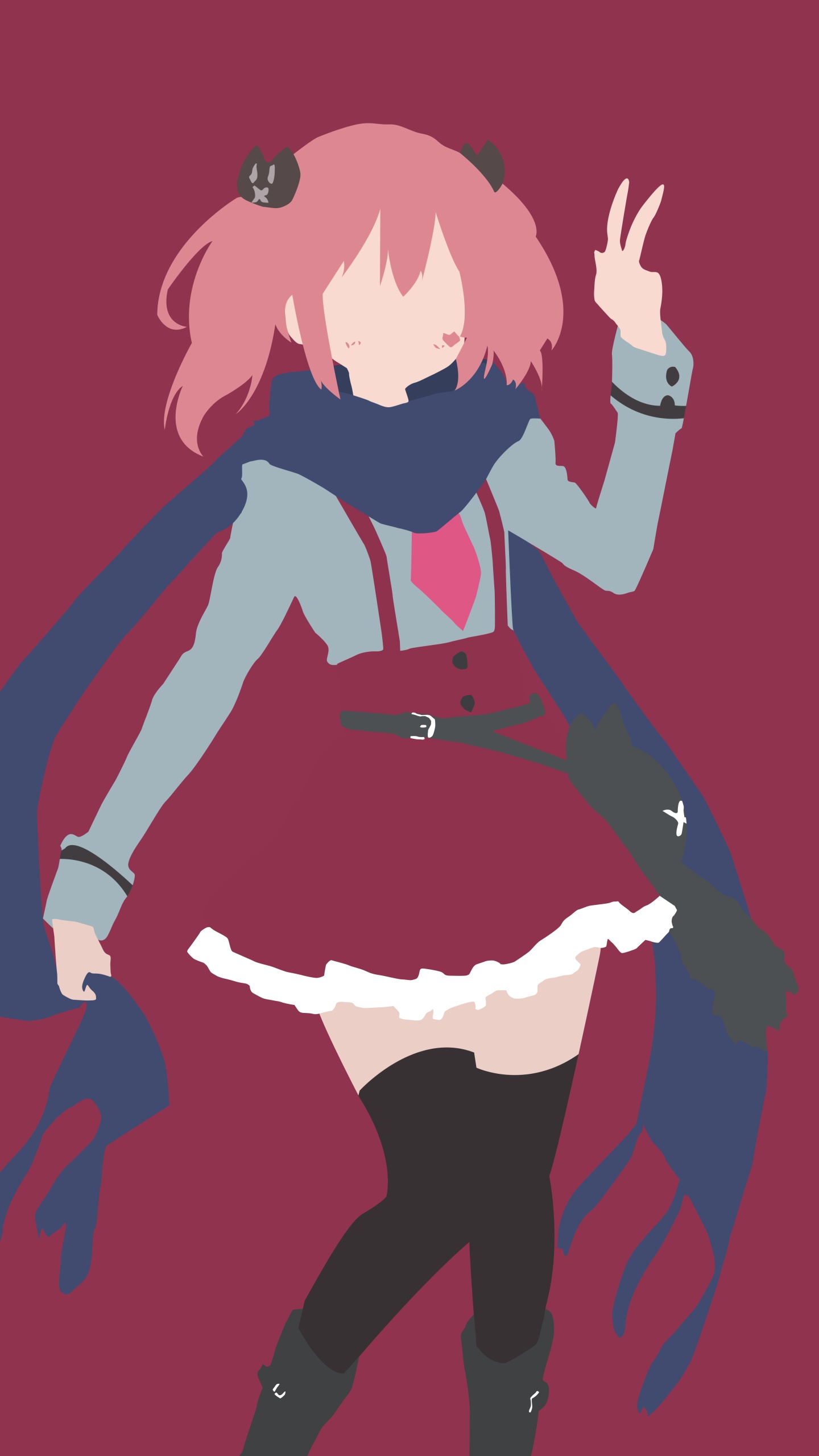 Anime Love, Chunibyo and Other Delusions, Skirt, Love Chunibyo and Other Delusions, Satone Shichimiya, Minimalist, 1440x2560, Phone HD Wallpaper