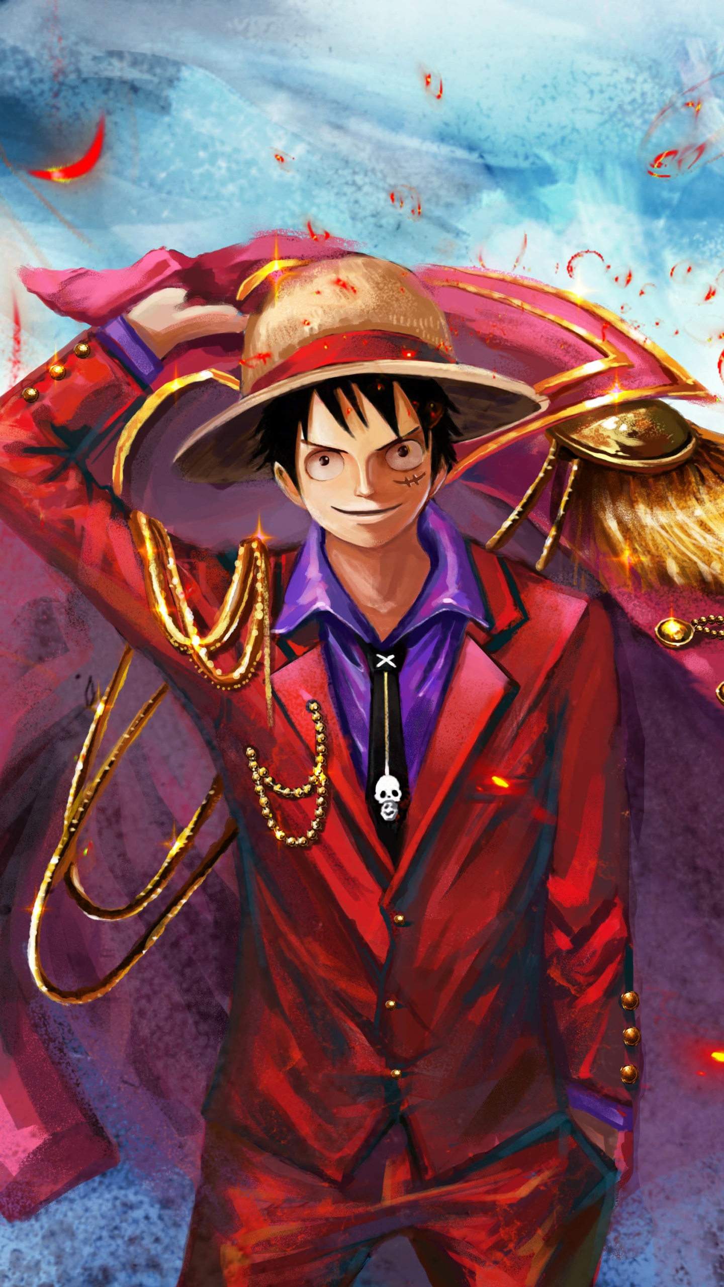 Anime One Piece, Monkey D. Luffy, 1440x2560, Phone HD Wallpaper