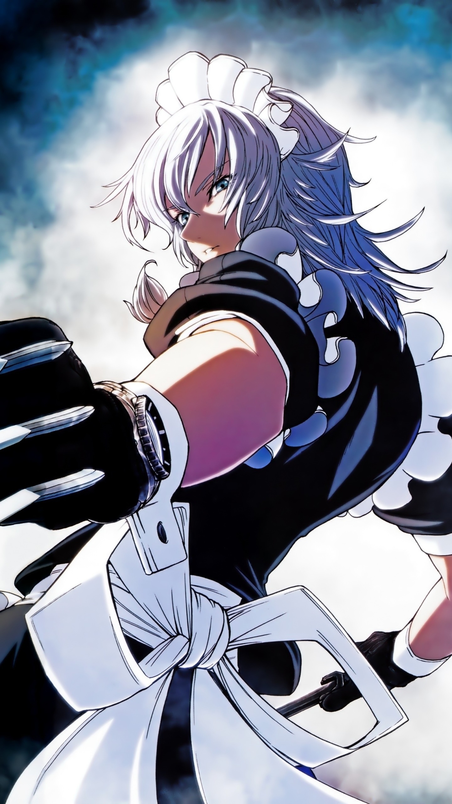Anime Touhou, Sakuya Izayoi, 1440x2560, Phone HD Wallpaper