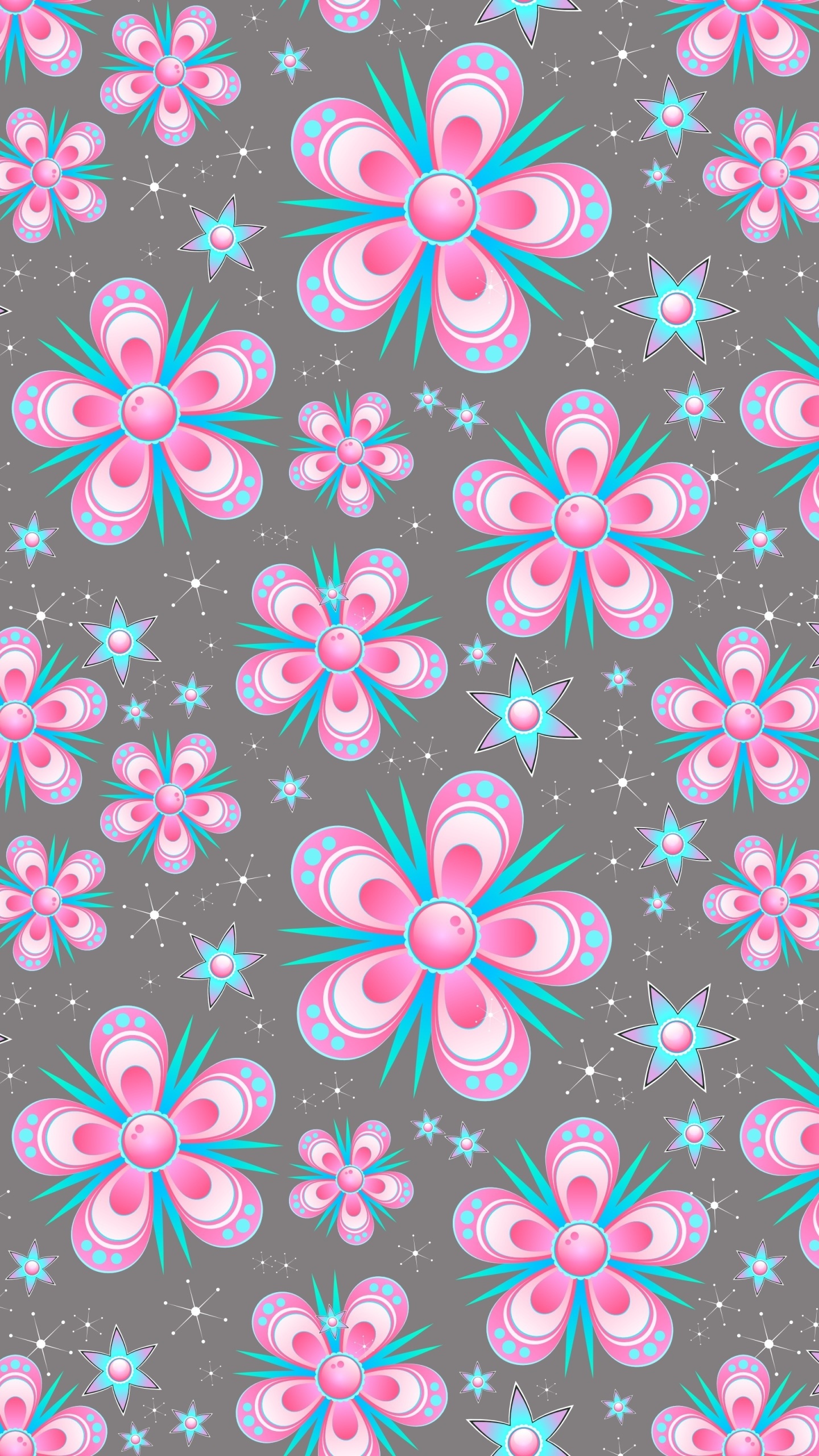 Artistic Flower, Colors, Pattern, 1440x2560, Phone HD Wallpaper