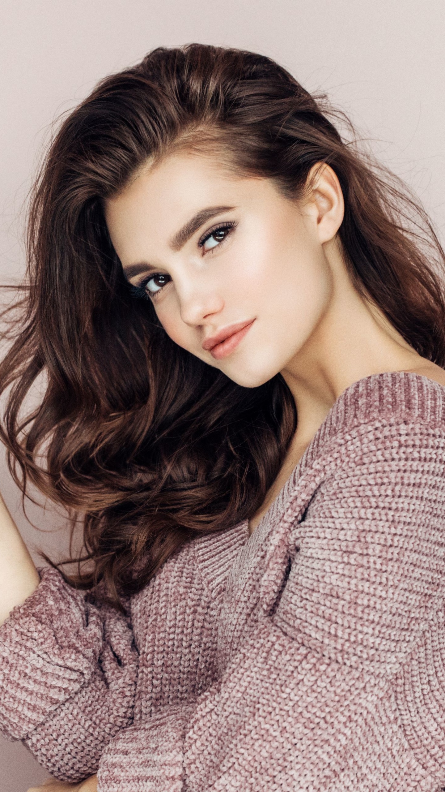 Women Model, Long Hair, Brunette, Brown Eyes, 1440x2560, Phone HD Wallpaper