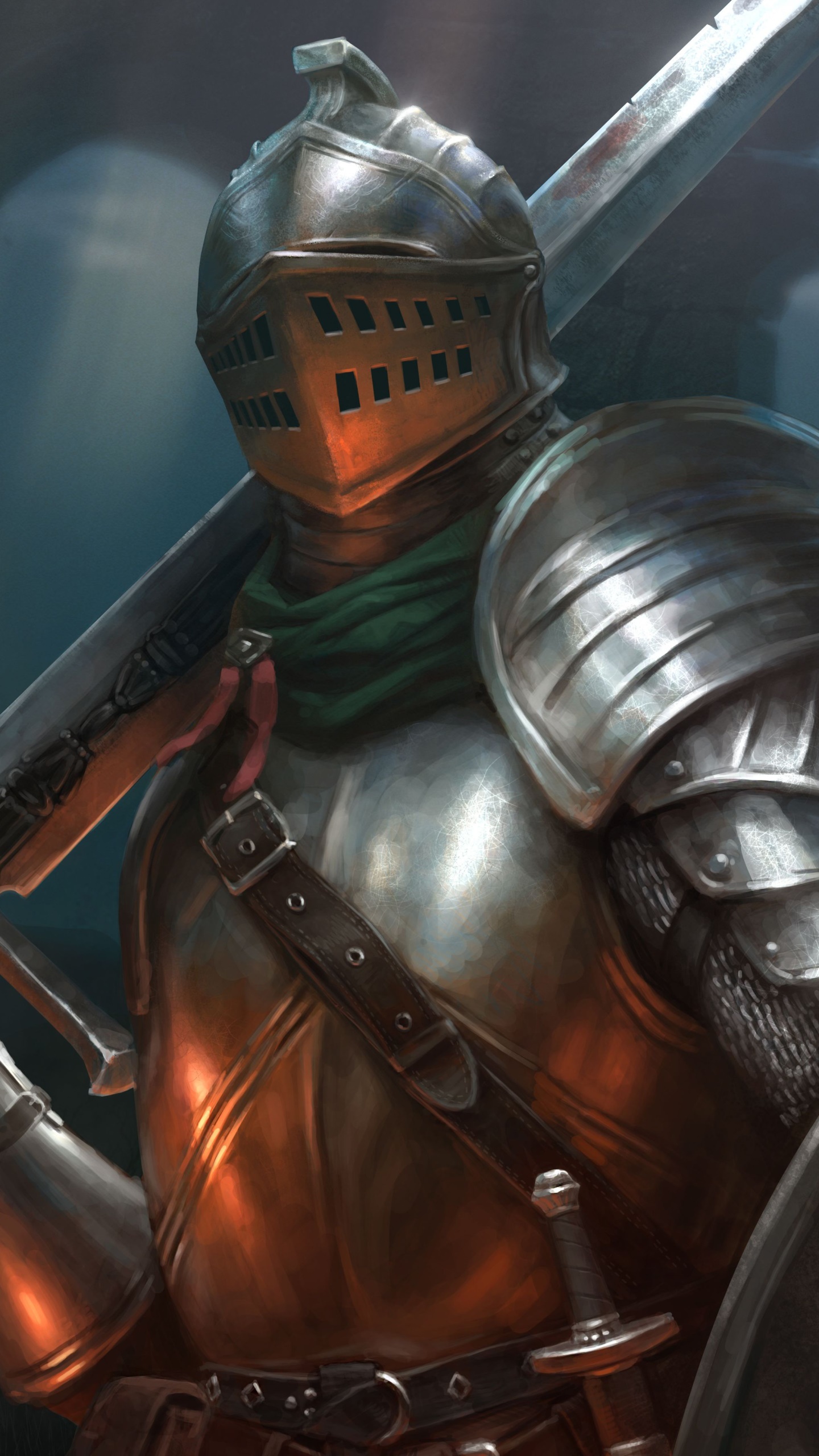Video Game Dark Souls, Warrior, Sword, Knight, Armor, 1440x2560, Phone HD Wallpaper