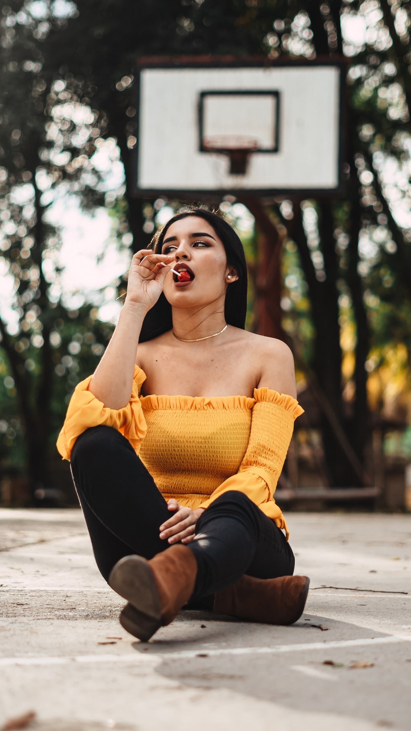 Women Model, Mood, Black Hair, Lipstick, 1440x2560, Phone HD Wallpaper