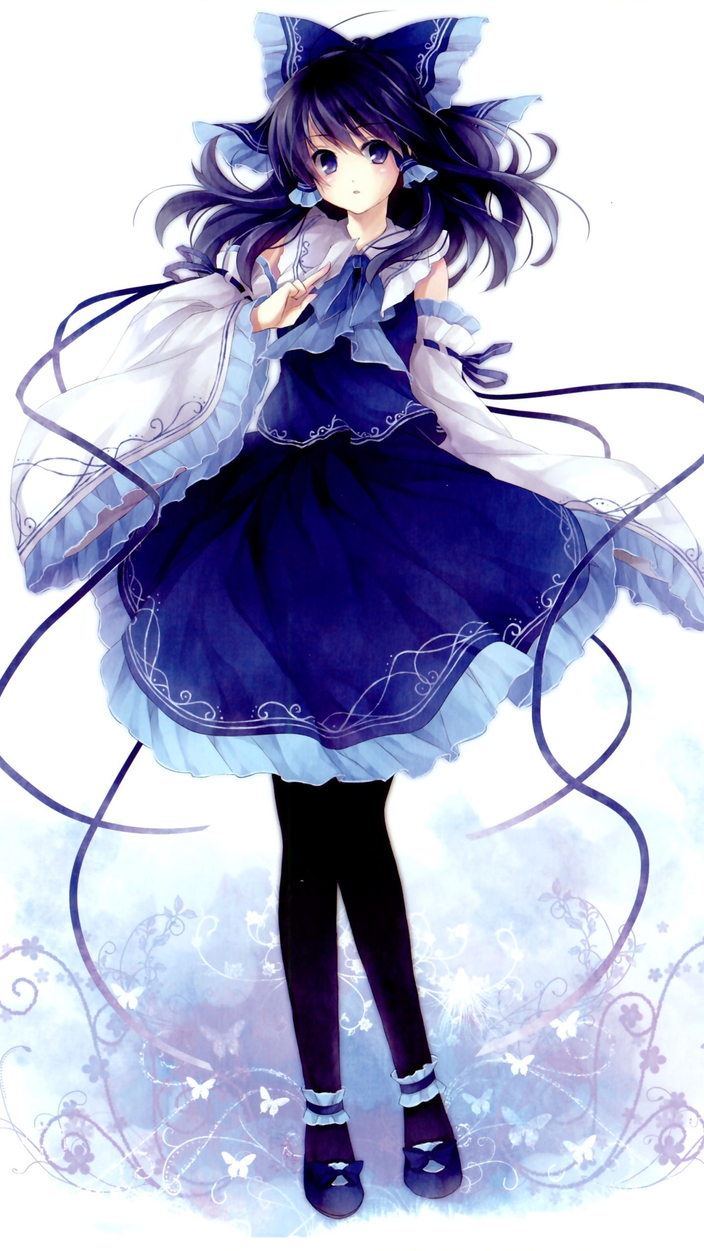 Anime Touhou, Reimu Hakurei, 1440x2560, Phone HD Wallpaper