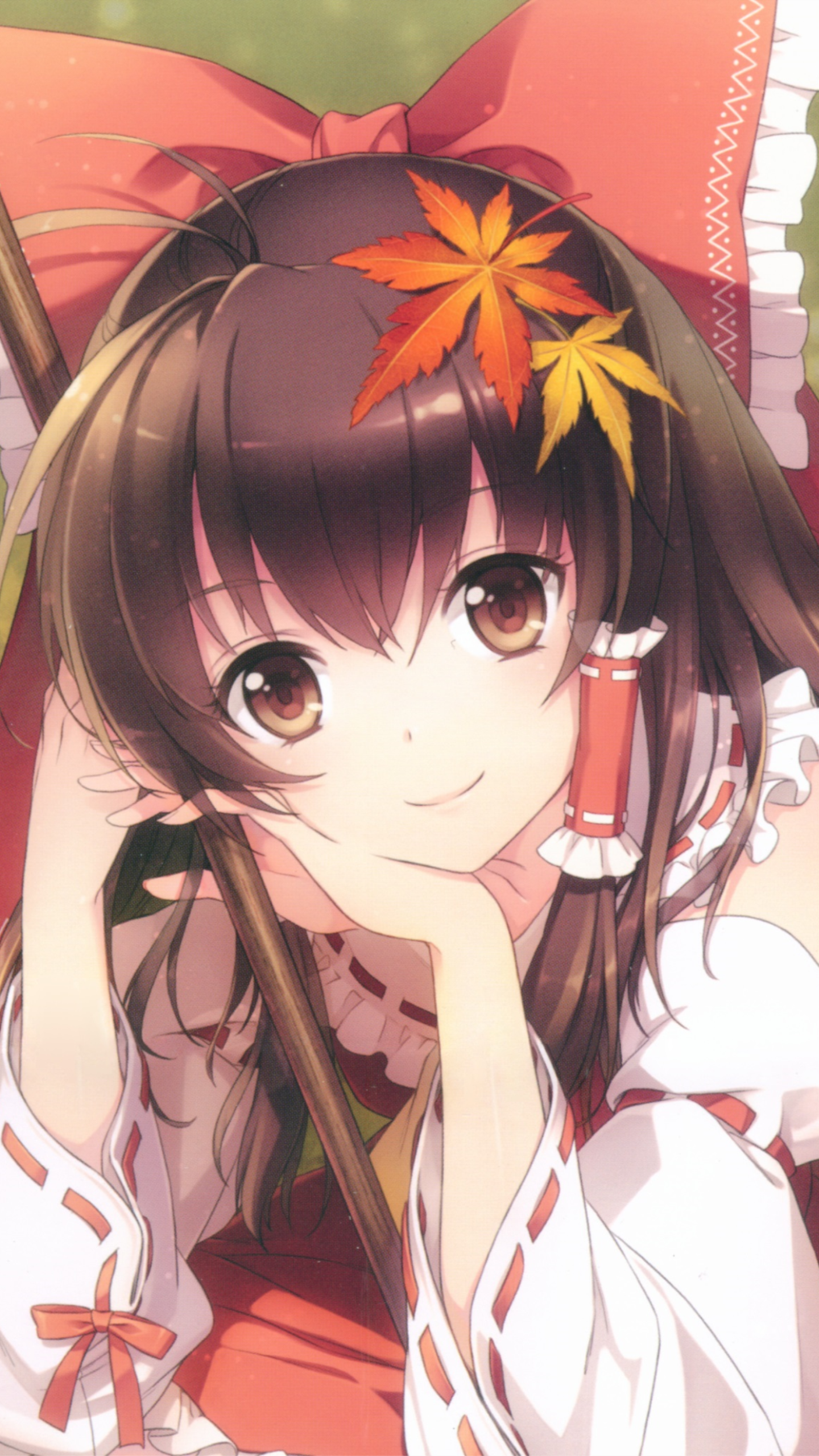 Anime Touhou, Reimu Hakurei, 1440x2560, Phone HD Wallpaper