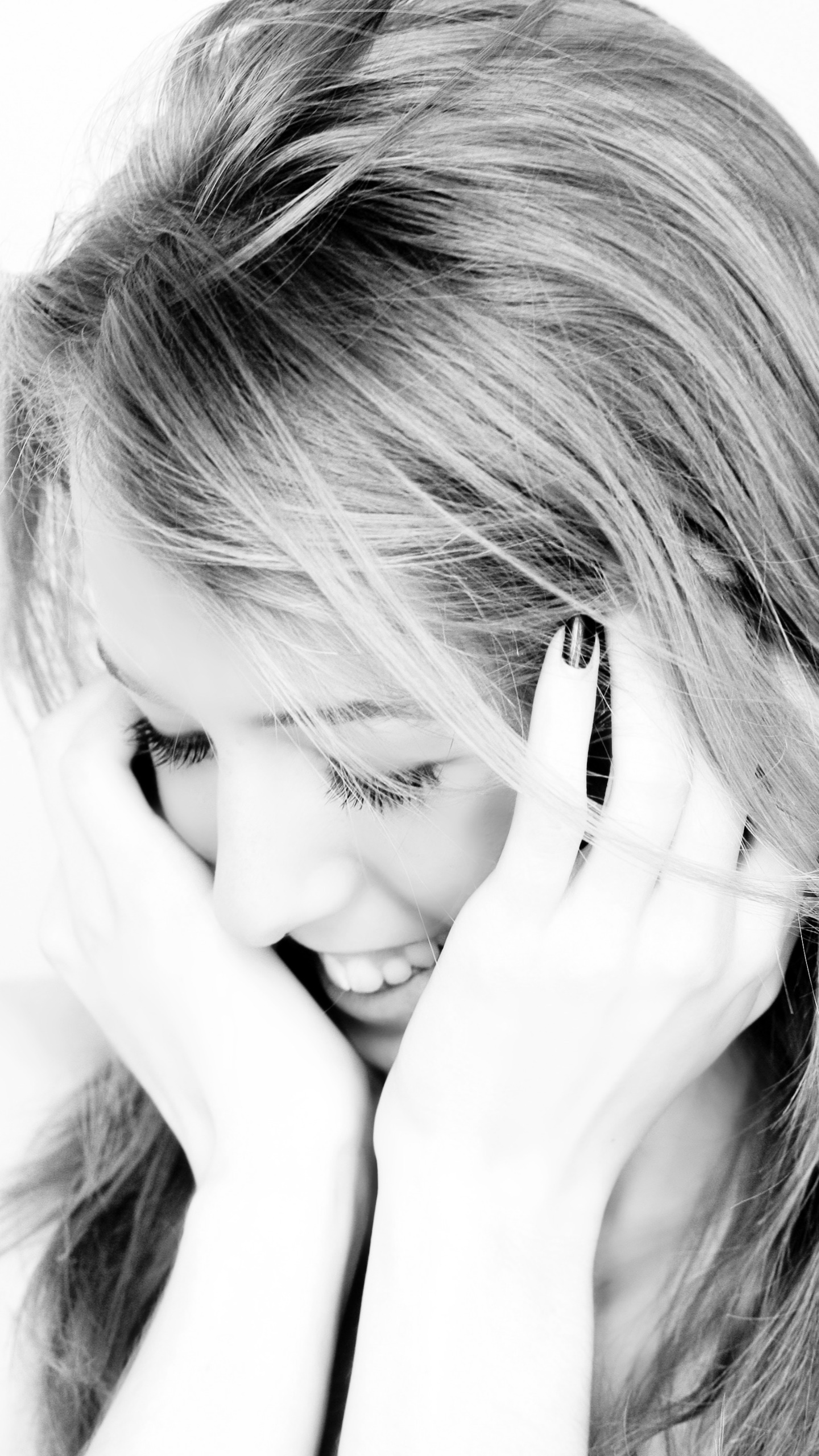 Women Model, Mood, Black and White, 1440x2560, Phone HD Wallpaper