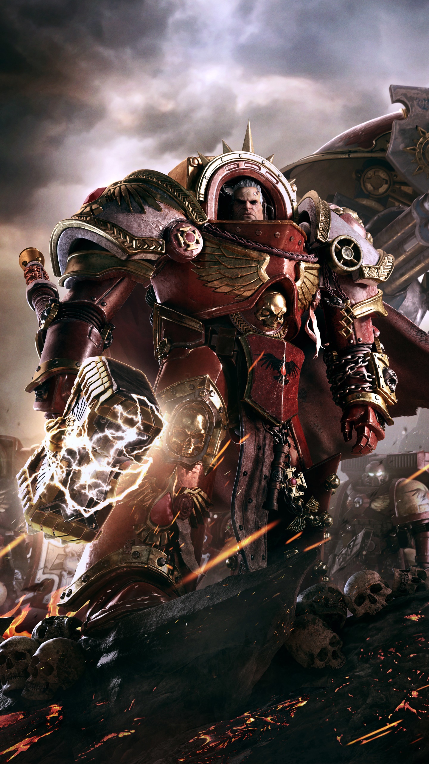 Video Game Warhammer 40,000: Dawn of War III, Skull, Warhammer, Warrior, 1440x2560, Phone HD Wallpaper