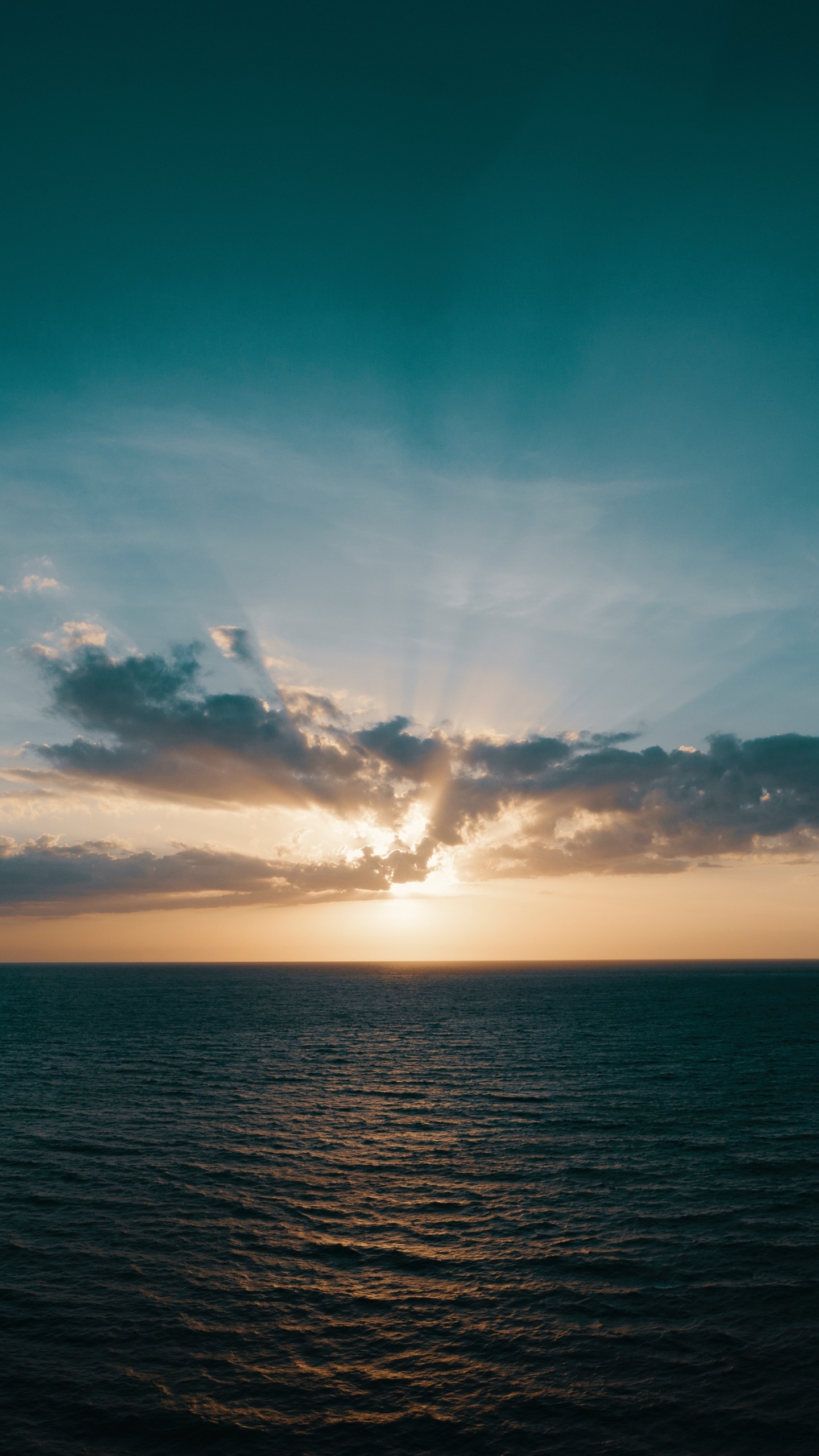 Earth Ocean, Sky, Horizon, Sunrise, Nature, 1440x2560, Phone HD Wallpaper