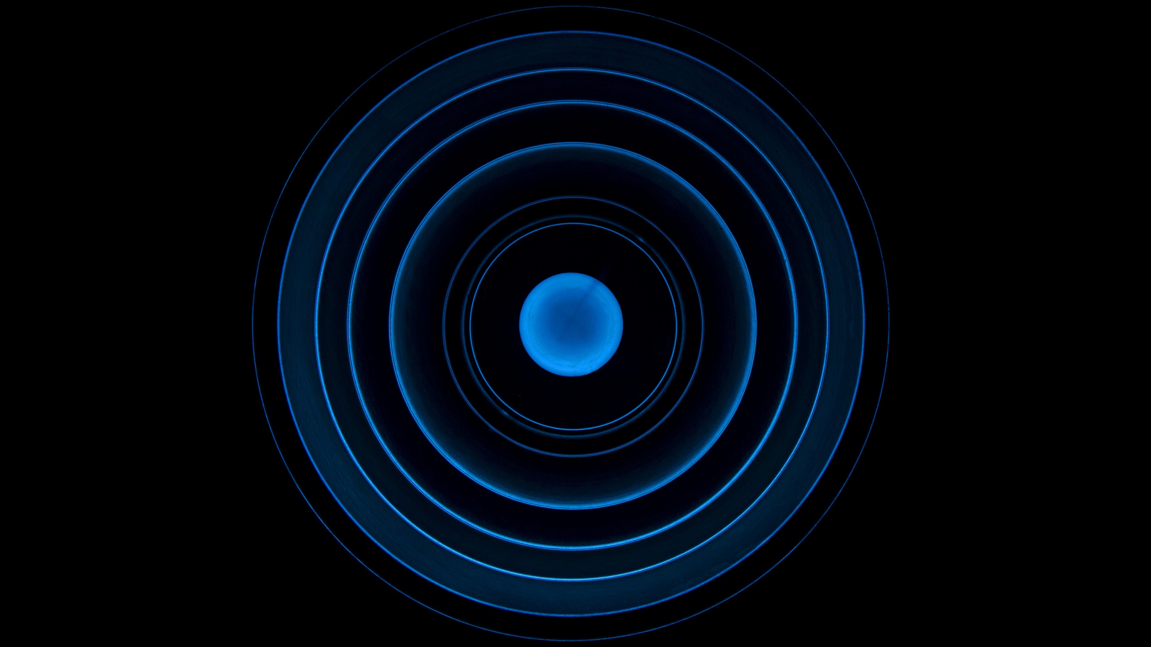 circle, abstract, black, 4k, HD Wallpaper