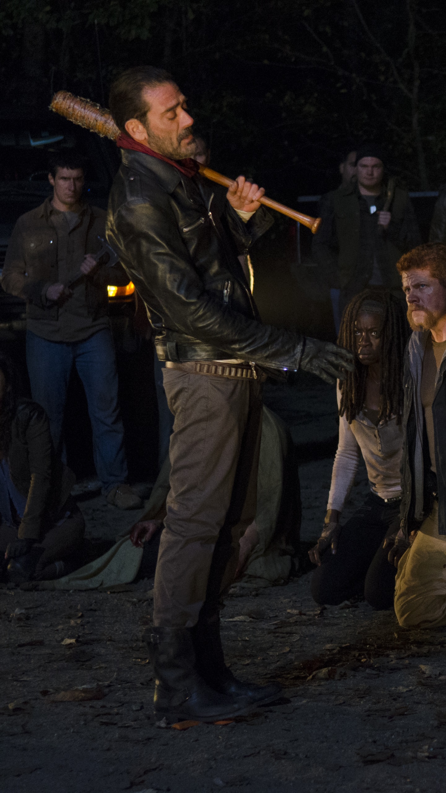 TV Show The Walking Dead, Danai Gurira, Abraham Ford, Andrew Lincoln, Carl Grimes, Chandler Riggs, 1440x2560, Phone HD Wallpaper