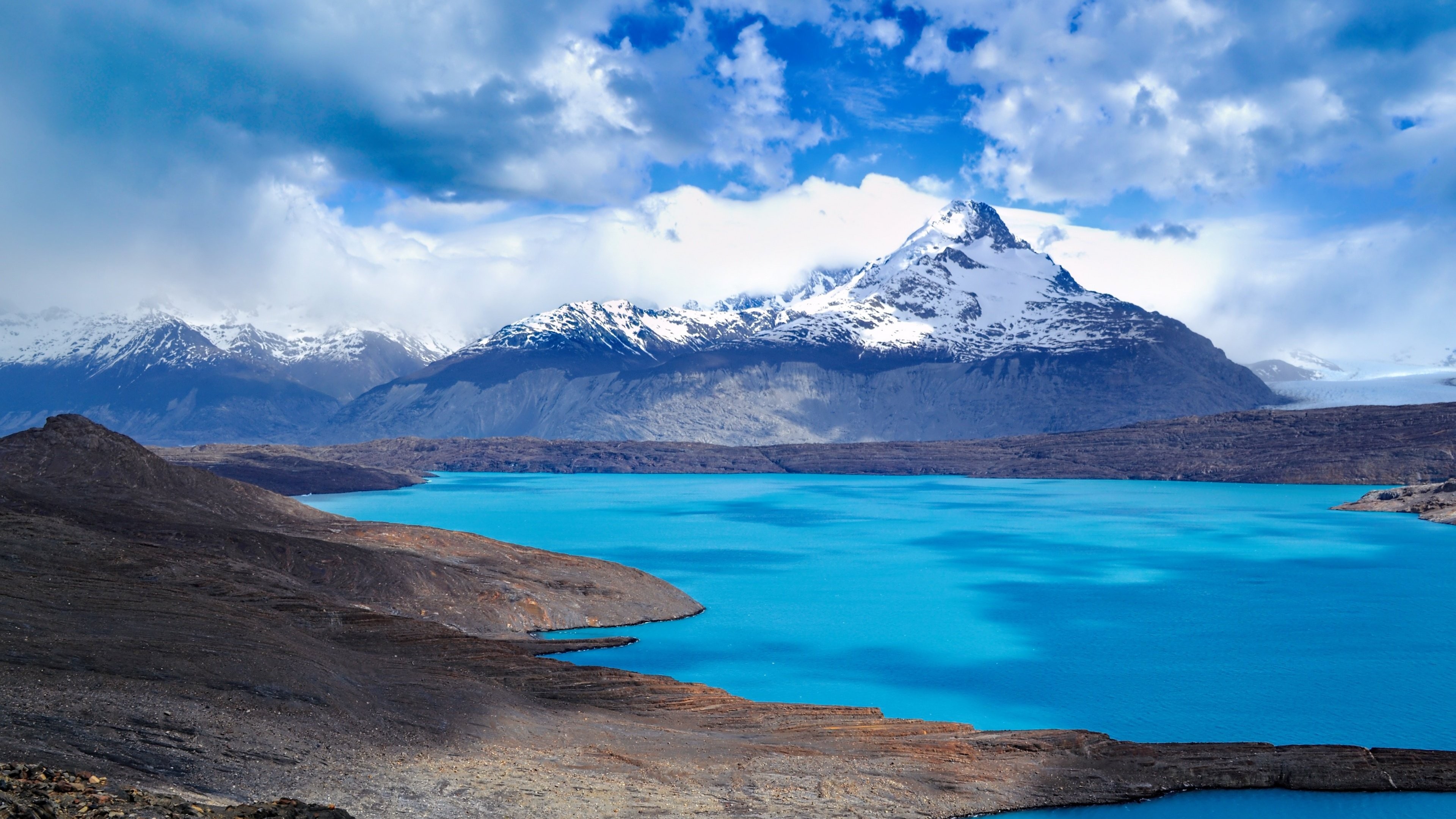 mountain, lake, nature, 4k, HD Wallpaper